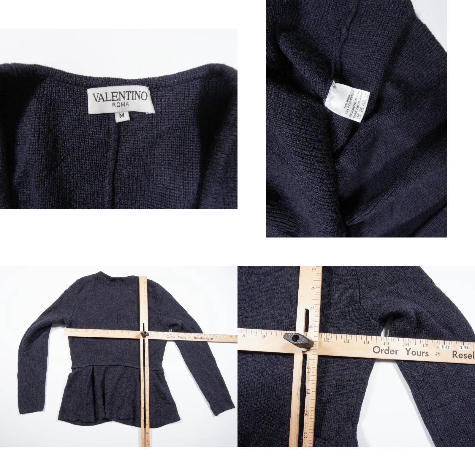 Valentino VINTAGE Valentino Roma Sweater Womens Medium Blue Cardigan Wool Blend Ladies Size M / US 6-8 / IT 42-44 - 8 Thumbnail