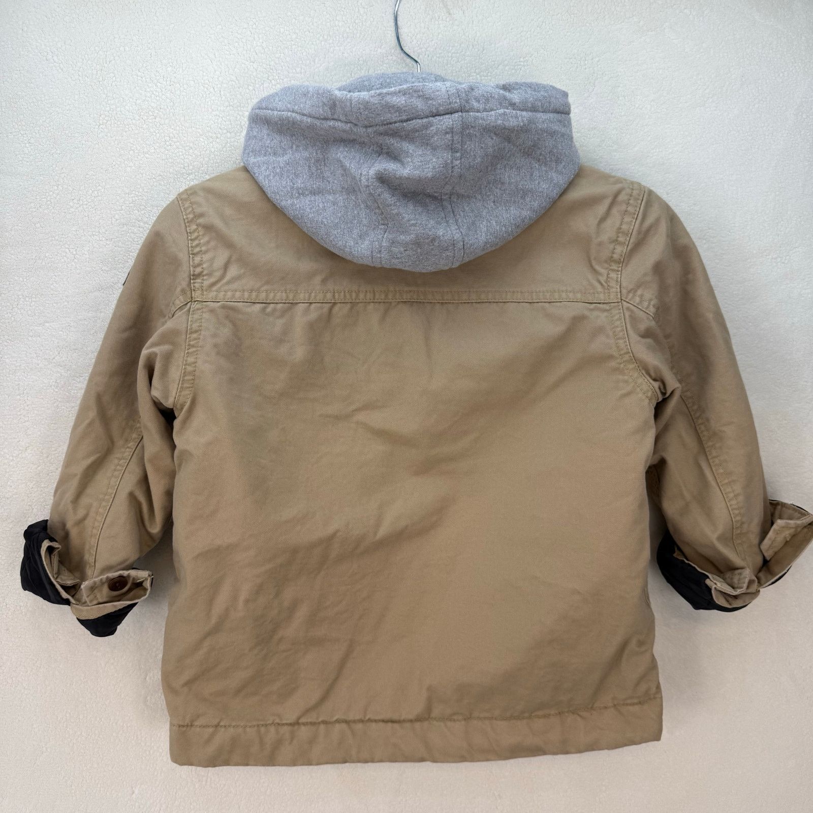Quiksilver Quiksilver Boys XS Cargo Hooded Jacket Khaki/Gray Size US 33 - 9 Thumbnail