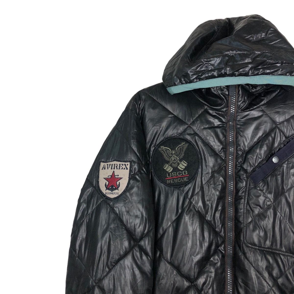 Avirex 🔥Vintage Light Puffer Down Biker Jacket Avirex Full Patches Size US L / EU 52-54 / 3 - 7 Thumbnail