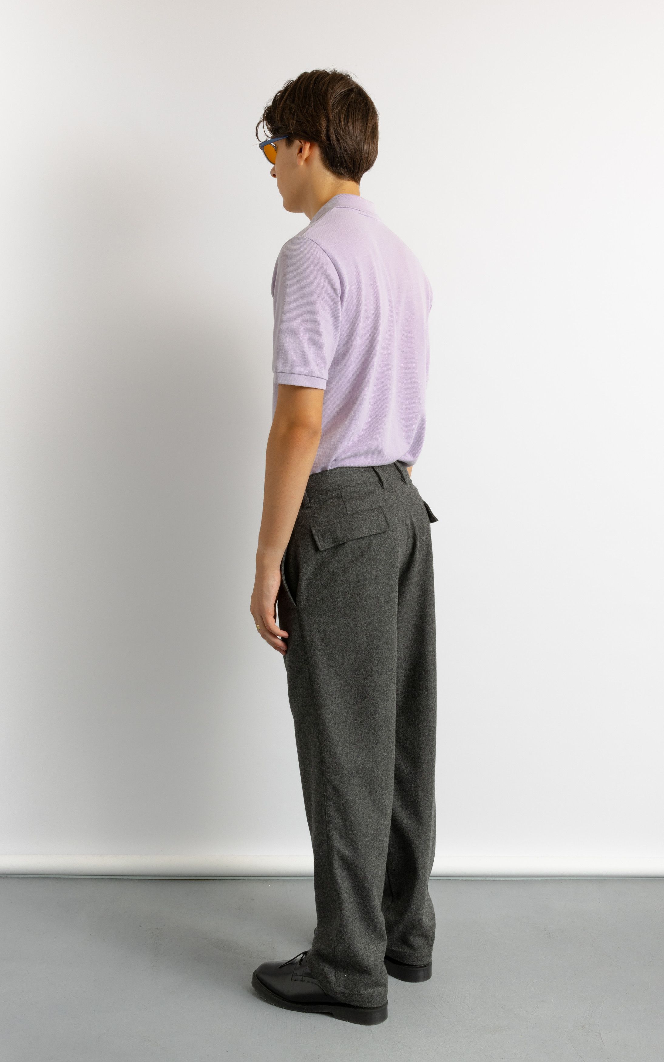 Vintage 1980's Vintage Men's European Wool Grey Slacks Trousers 8726 Size US 32 / EU 48 - 4 Thumbnail