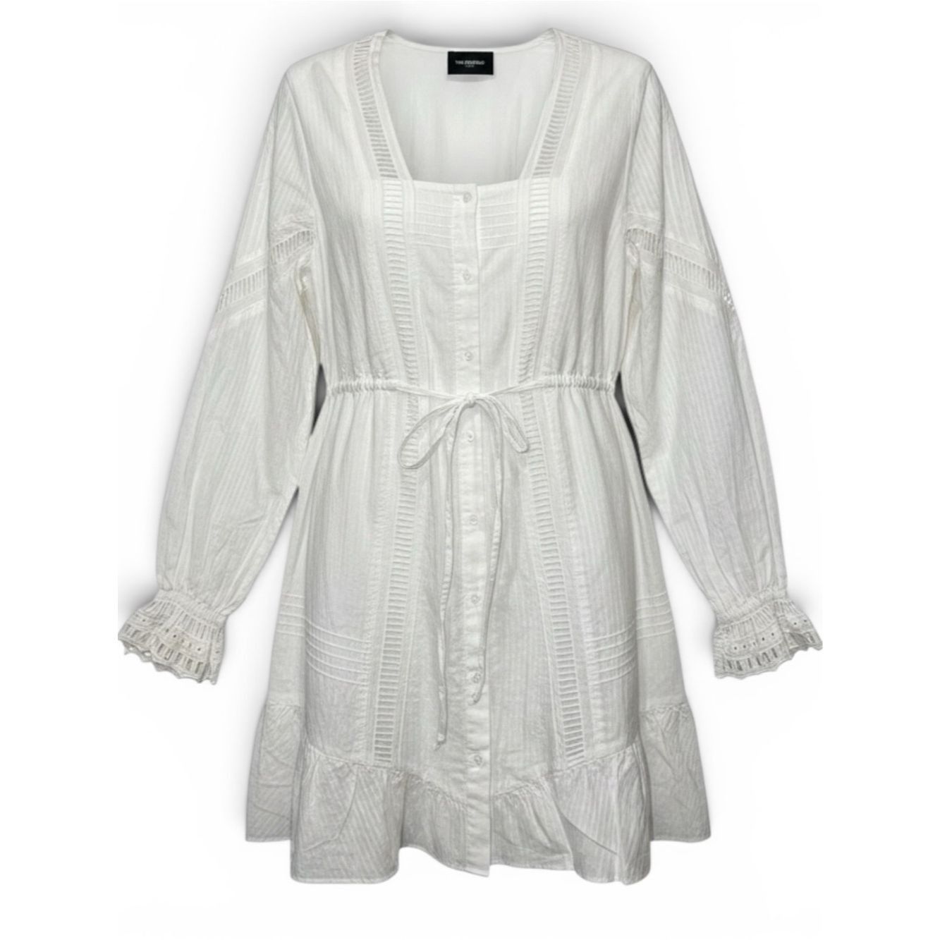 The Kooples The Kooples Ladder Trim Cotton Dress White Size 3 / Large N Size L / US 10 / IT 46 - 4 Thumbnail