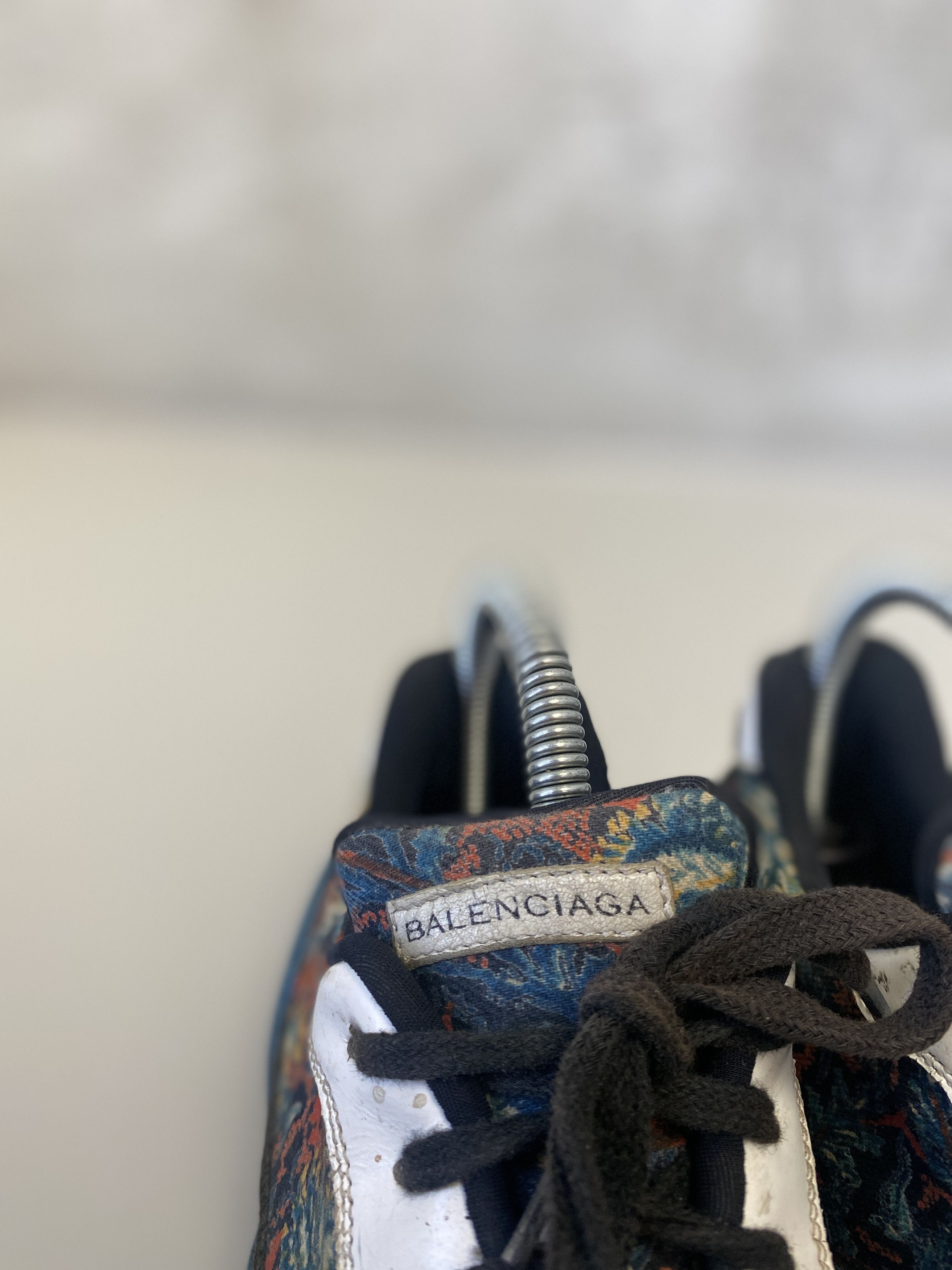 Balenciaga Balenciaga Floral Fabric suede sneakers calfskin shoes Size US 7 / IT 37 - 3 Thumbnail
