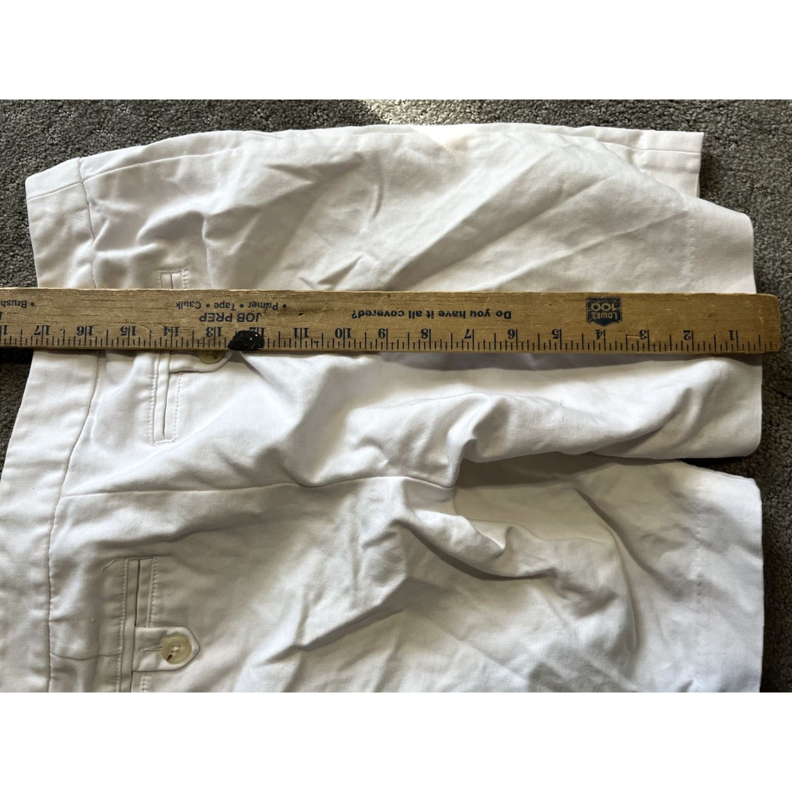 Banana Republic Banana Republic White Solid Chino Stretch Shorts Size 2P Petites Woman | Chino Shorts | White | 11 in Inseam | Cotton Spandex | Petite Womens Shorts Size 26" / US 2 / IT 38 - 4 Thumbnail