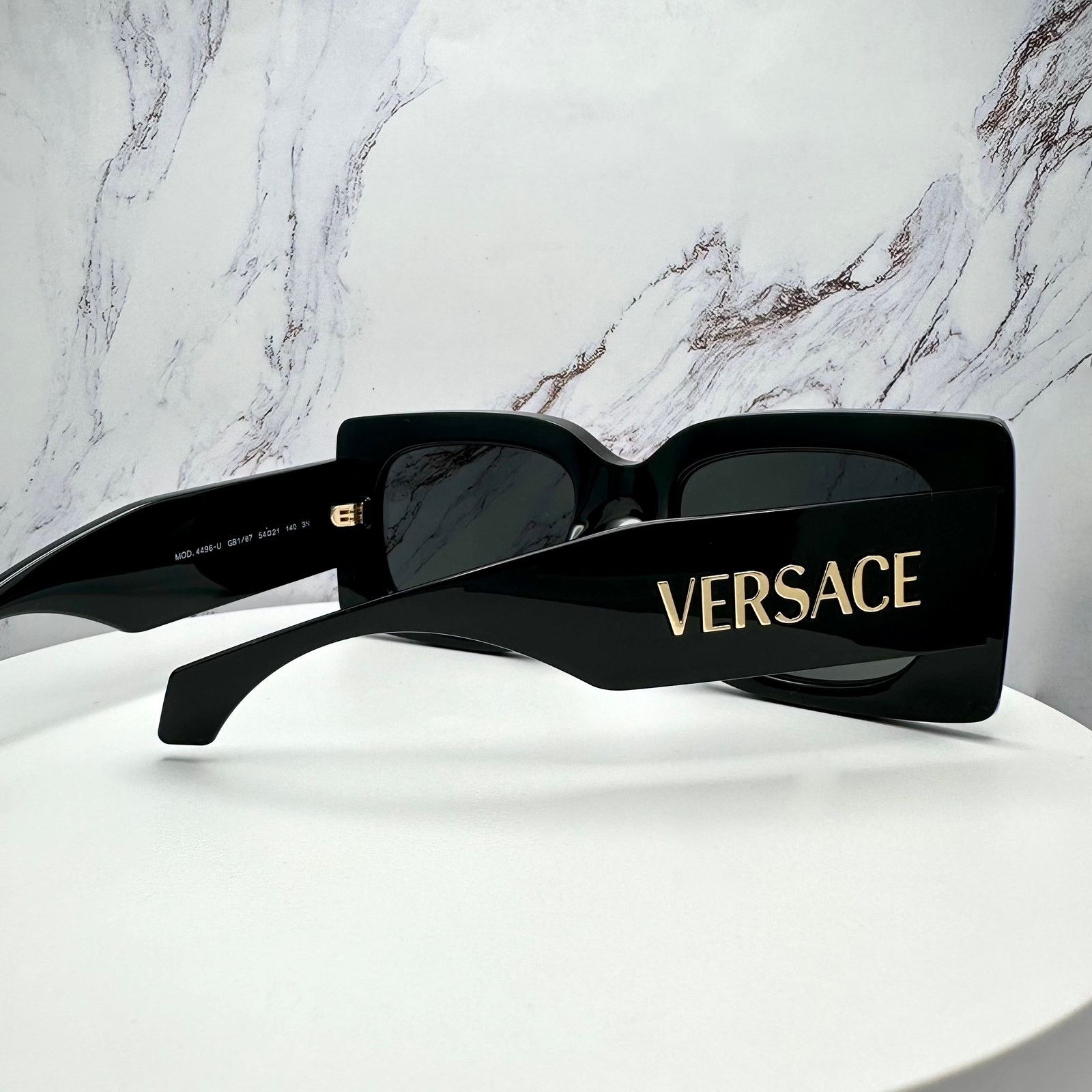 Versace New VERSACE Sunglasses Black Gold Metal Letter 3D Logo Size ONE SIZE - 5 Thumbnail