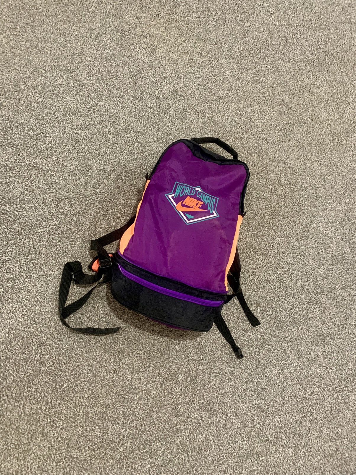 Nike × Vintage 80’s Nike 2in1 Bagpack Swoosh Logo Size ONE SIZE - 1 Thumbnail