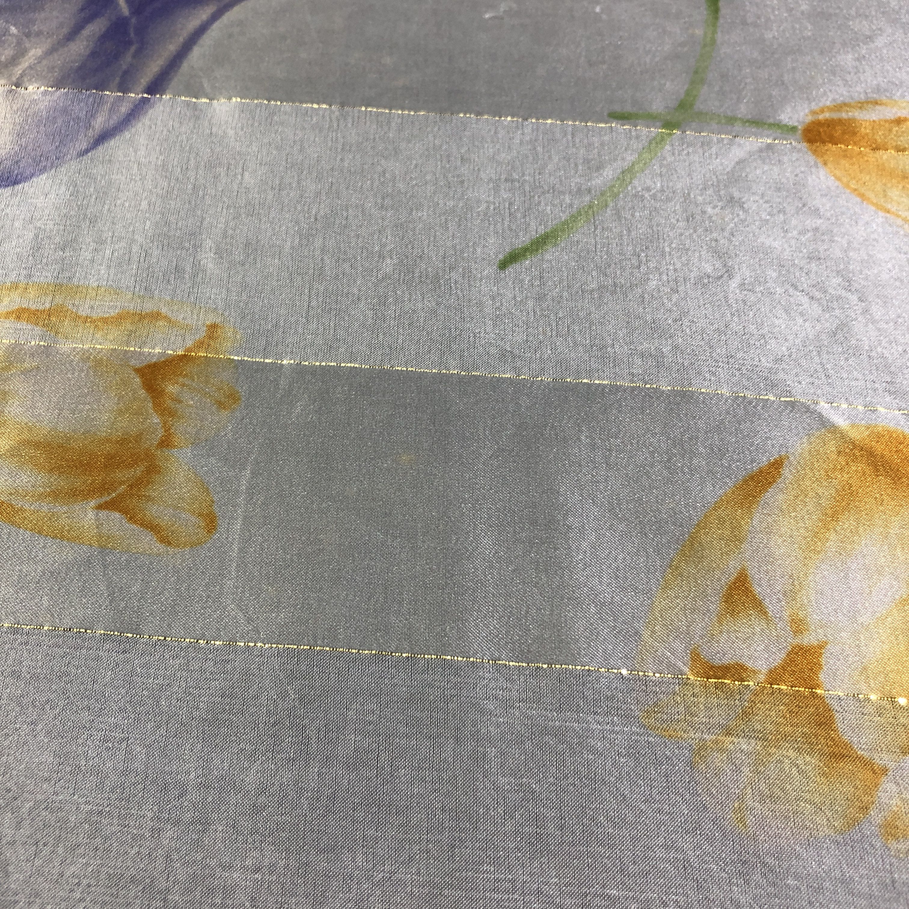 Japanese Brand Philippe Venet Floral Silk Scarf M985 Size ONE SIZE - 8 Thumbnail