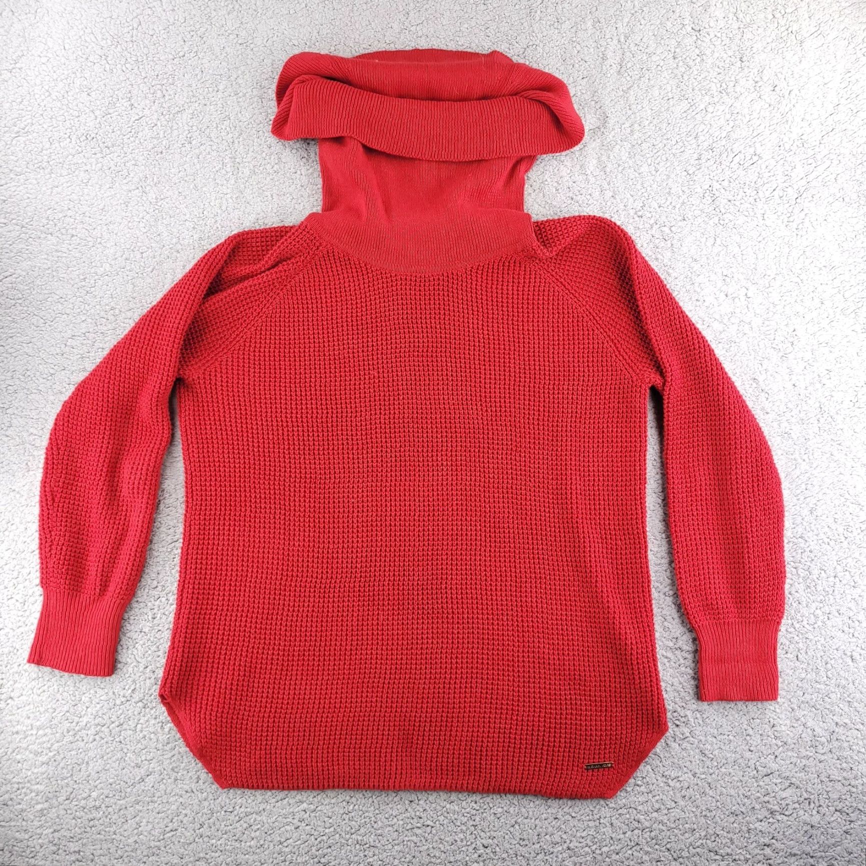 Michael Kors Michael Kors Sweater Turtleneck Women's Medium Red Knit Long Sleeve Pullover Size M / US 6-8 / IT 42-44 - 2 Thumbnail