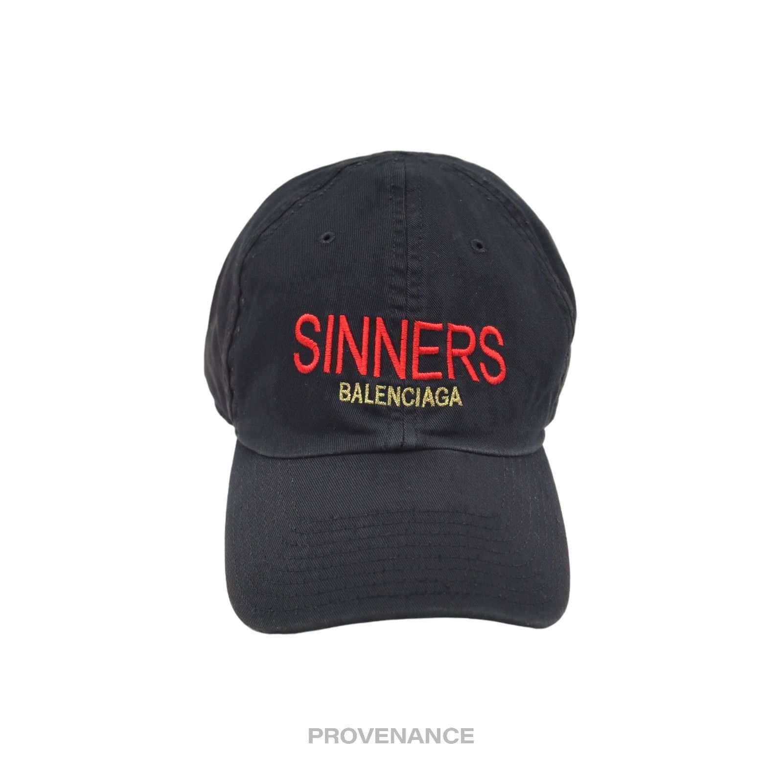 Balenciaga 🔴 Balenciaga Sinners Cap - Washed Black Size ONE SIZE - 1 Thumbnail