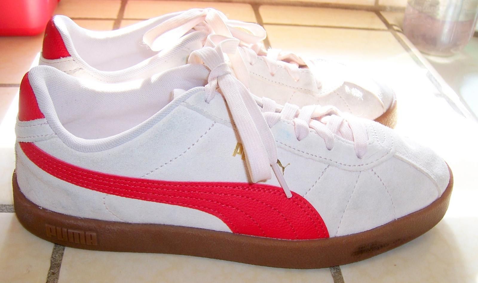 Puma Puma Club II Era Suede Sneakers Women's 8.5 Cream/Red Size US 8.5 / IT 38.5 - 1 Thumbnail