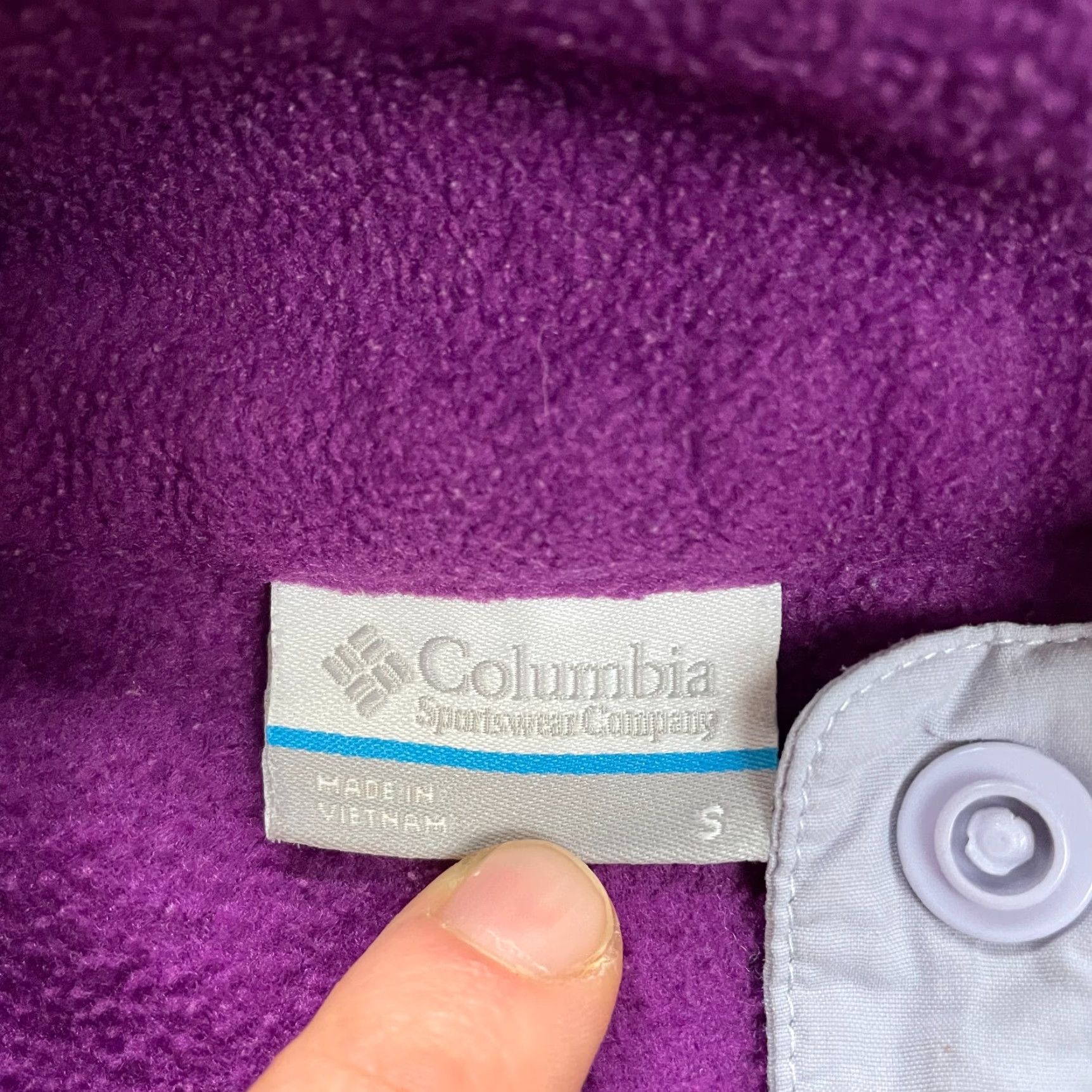 Vintage Columbia Benton Springs Fleece Jacket Women S Purple 1/4 Snap Button Outdoor Coat/ Jacket Regular Fit Size S / US 4 / IT 40 - 6 Thumbnail