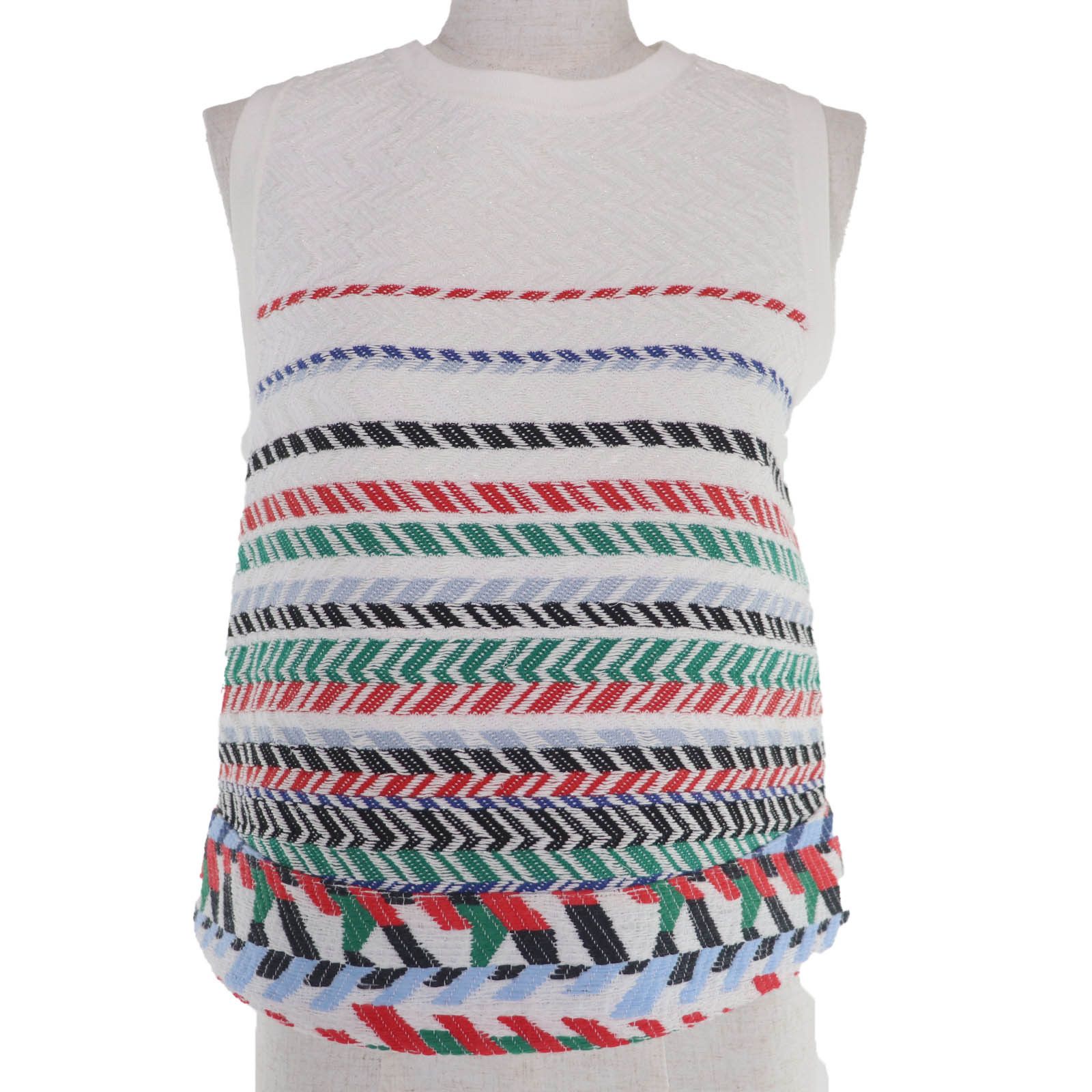 Chanel Chanel Chanel Cotton Knit Top Textile Tops P54052K07005 DUTY FREE for USA Size ONE SIZE - 1 Thumbnail