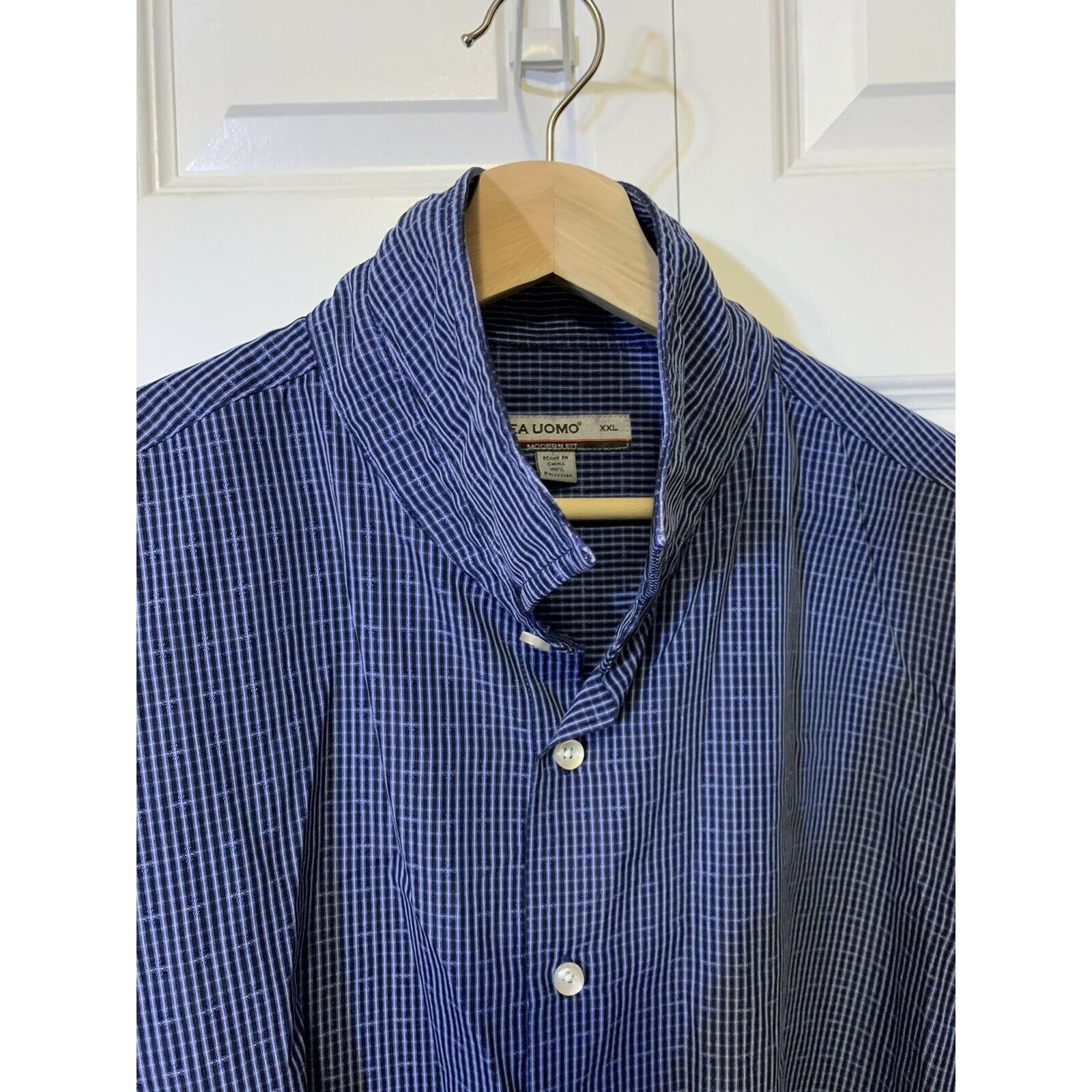 Raffi Linea Uomo Button Front Men’s Sz XXL Camp Shirt Blue Modern Size US XXL / EU 58 / 5 - 7 Thumbnail