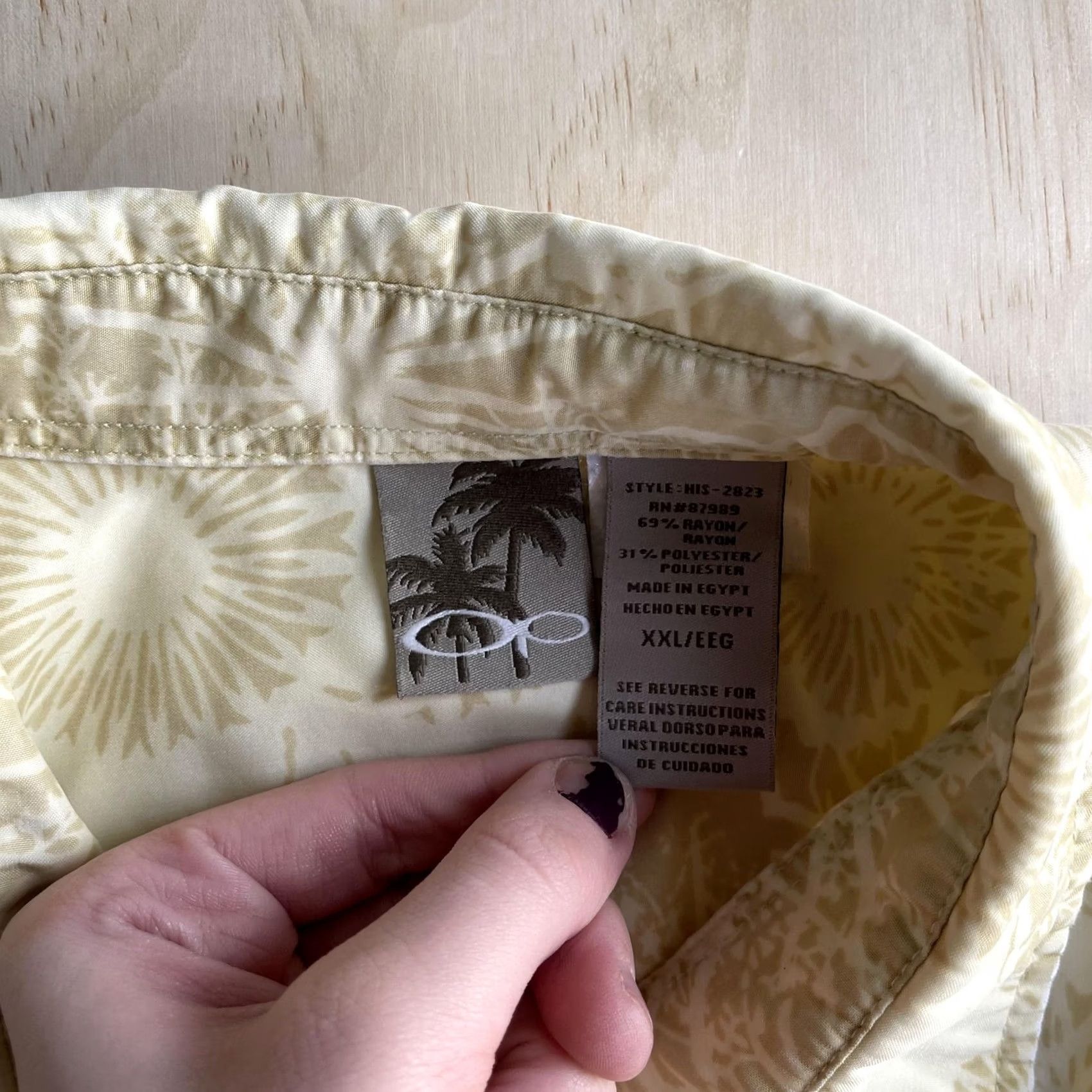 Ocean Pacific Ocean Pacific Shirt Mens 2XL Beige Floral Hawaiian Tropical Short Button Up Size US XXL / EU 58 / 5 - 2 Thumbnail
