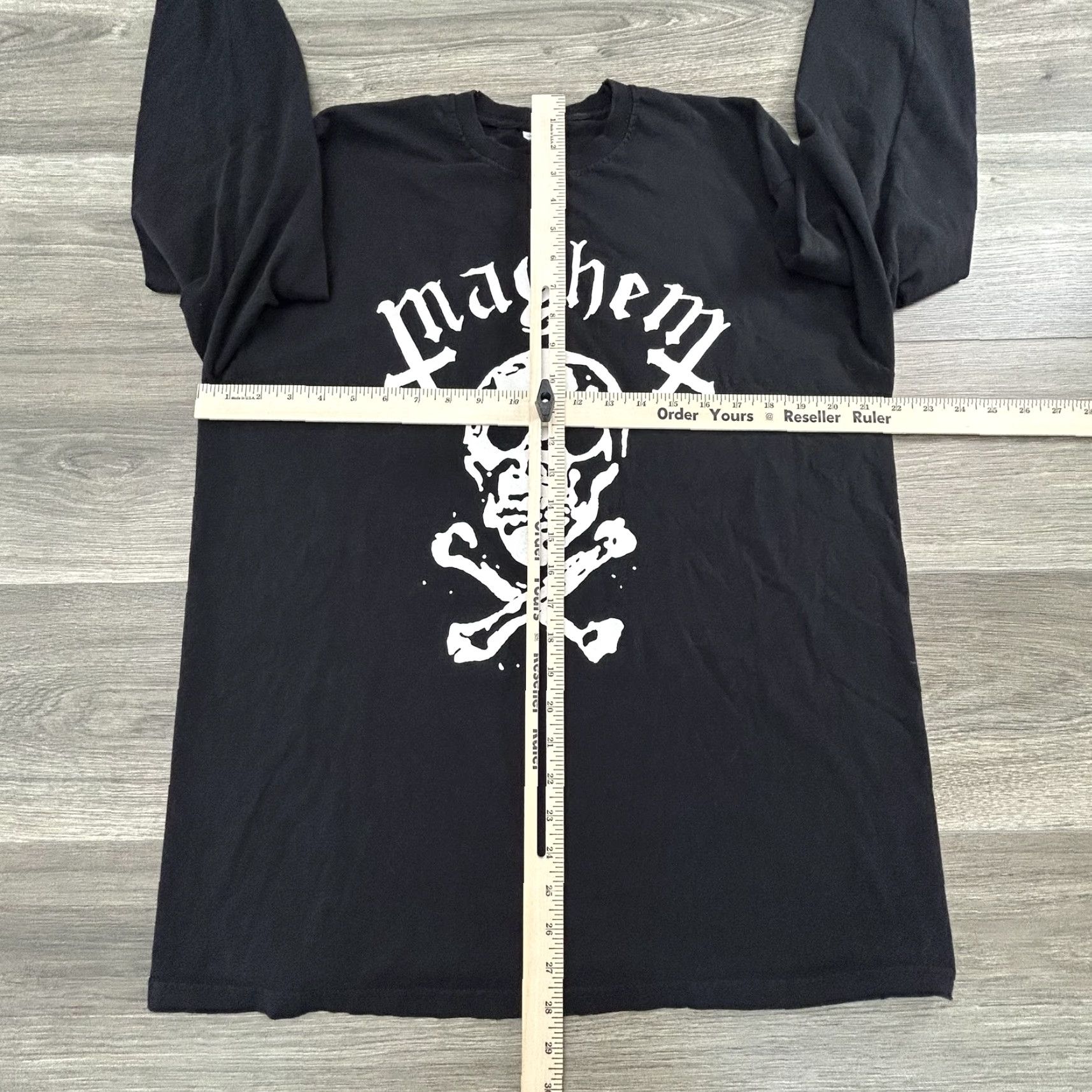 Commando VINTAGE Mayhem Shirt Mens Large Black Command For Blood Long Sleeve Skull Metal Band Shirt Size US L / EU 52-54 / 3 - 5 Thumbnail