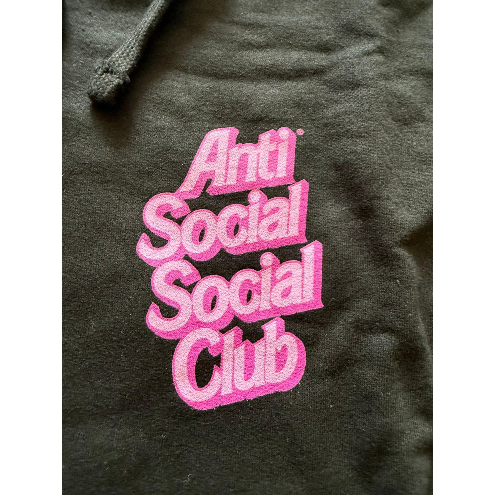 Anti Social Social Club Anti Social Social Club Pink Logo Hoodie Black NWT Size M / US 6-8 / IT 42-44 - 3 Thumbnail