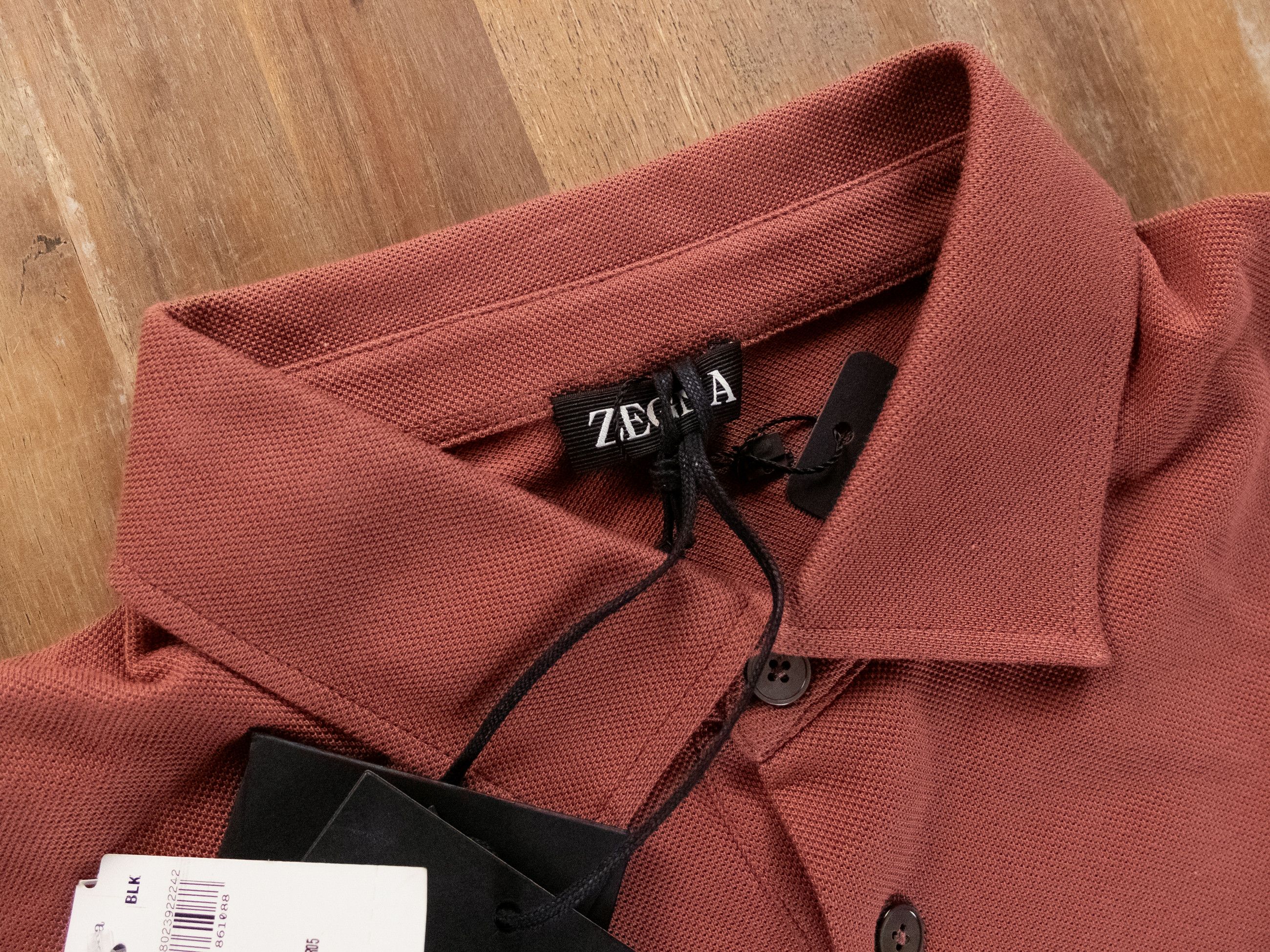 Ermenegildo Zegna ZEGNA solid brick red cotton polo shirt 50 Medium authentic Size US M / EU 48-50 / 2 - 5 Thumbnail