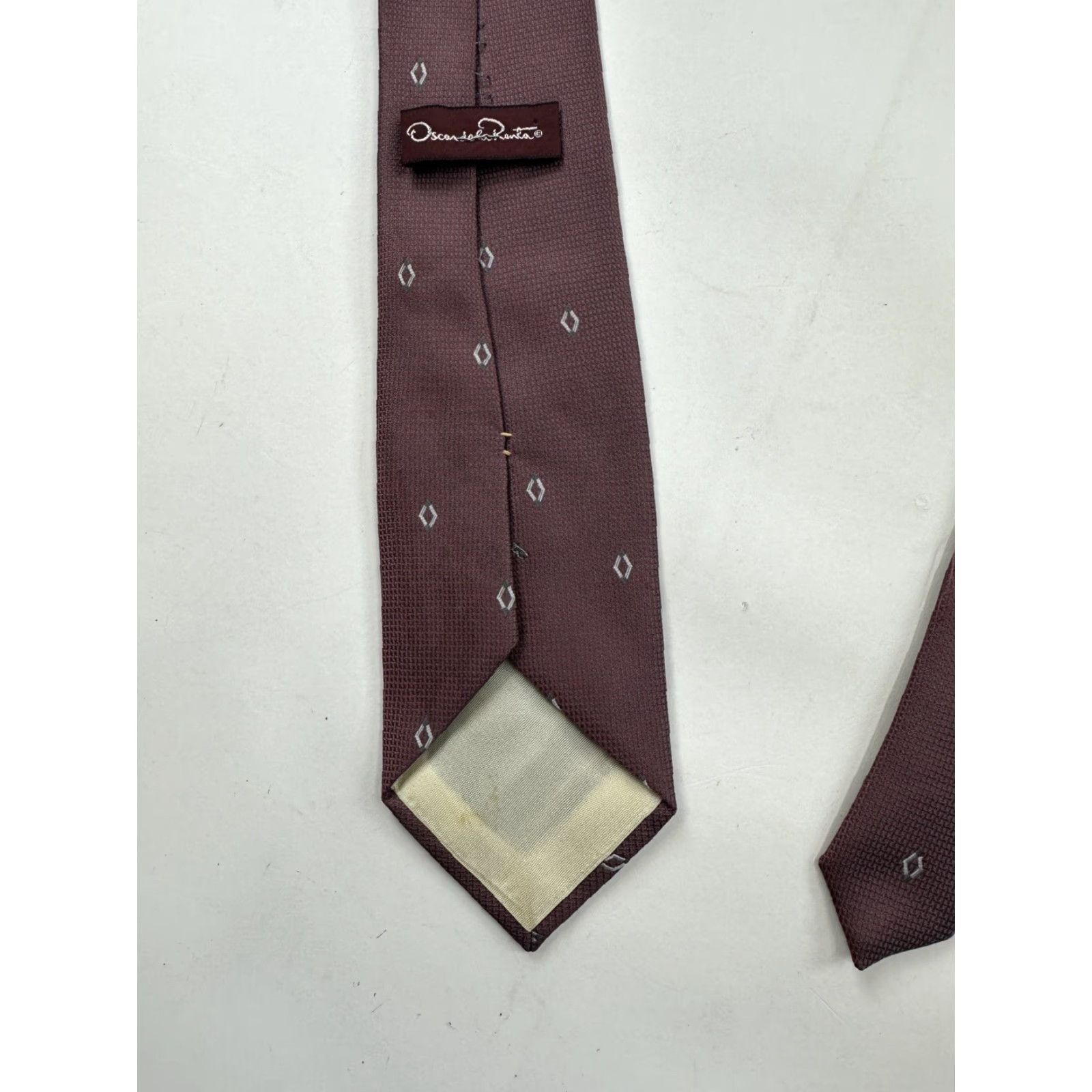 Oscar De La Renta Oscar de la Renta Tie Red Necktie Men Classic Size ONE SIZE - 4 Thumbnail