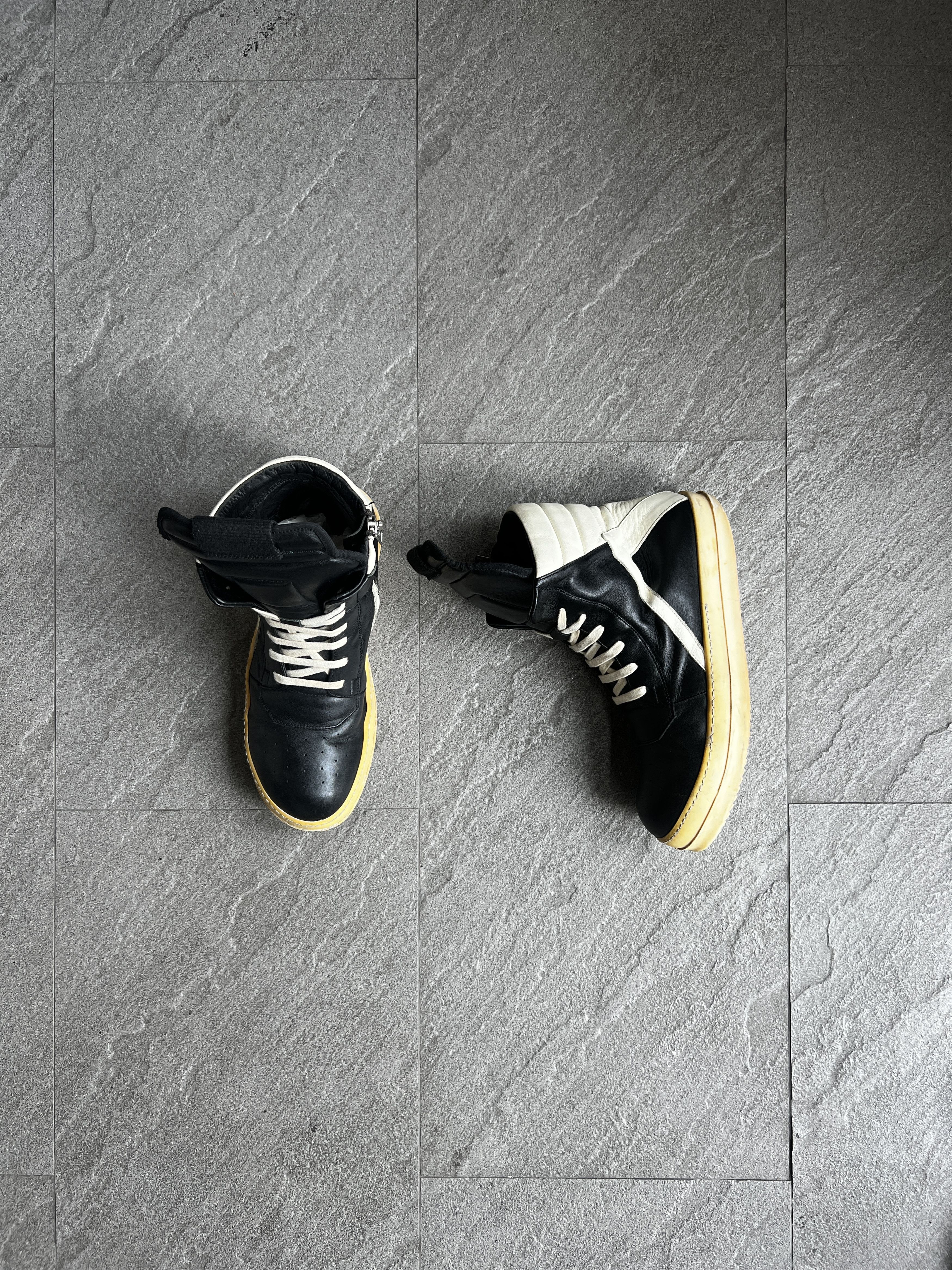 Rick Owens Rick Owens Geobasket Milk/Black sz 42 IT NEW | Grailed