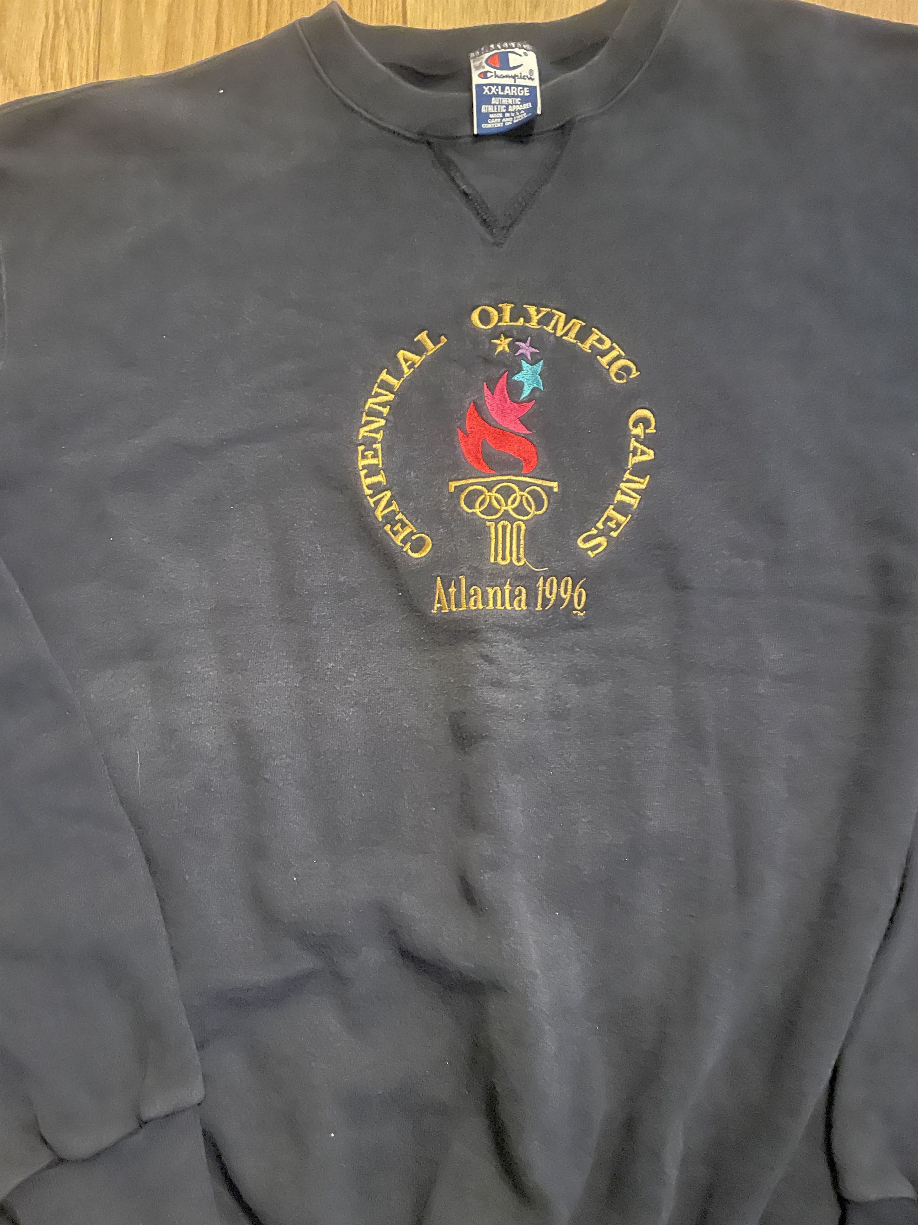 Champion Vintage Champion Atlanta 1996 Olympic Sweatshirt Size US XXL / EU 58 / 5 - 3 Thumbnail
