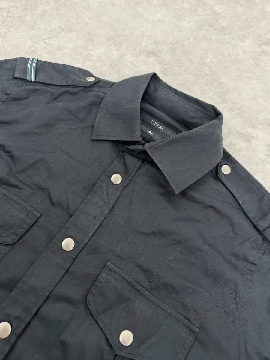 Gucci 2000s Gucci Black Officer Shirt Size US M / EU 48-50 / 2 - 5 Thumbnail