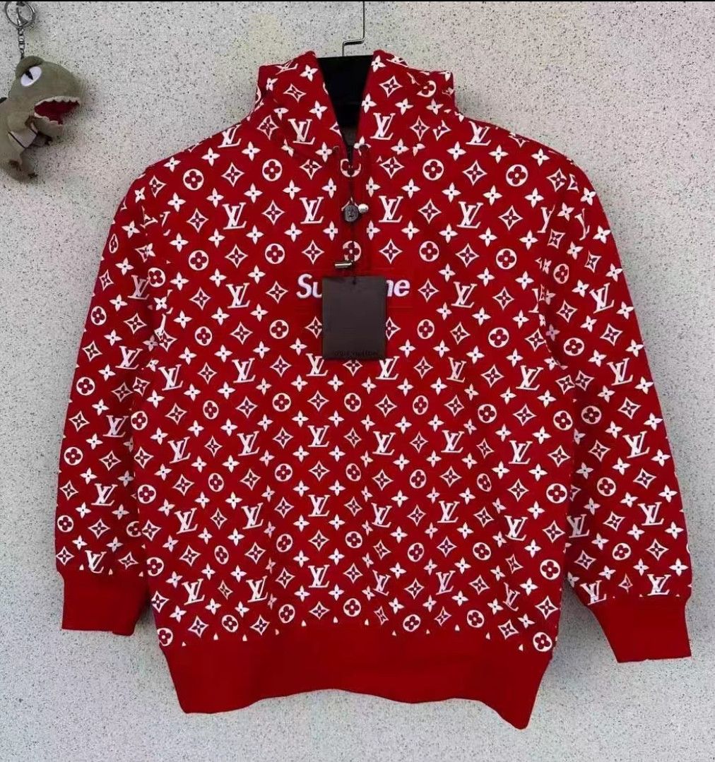 Louis Vuitton × Supreme Louis Vuitton X Supreme Co-branded Hoodie with Full Logo ho Size US XS / EU 42 / 0 - 3 Thumbnail