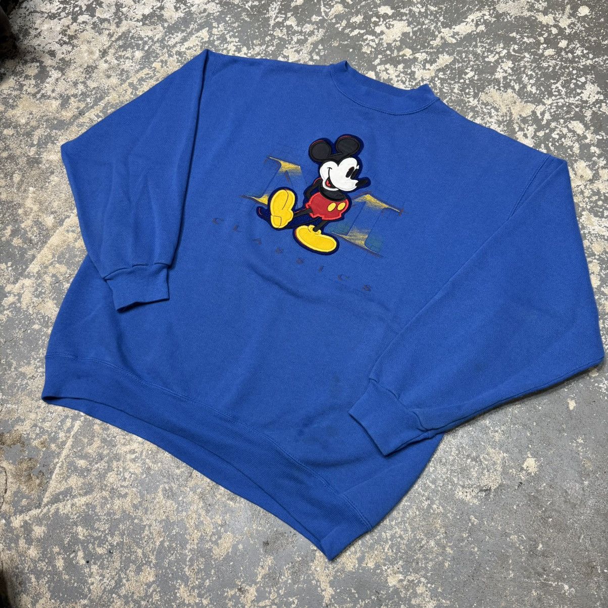 Disney Vintage Disney Mickey Mouse Blue Crewneck Sweatshirt 90s Size US XL / EU 56 / 4 - 2 Thumbnail