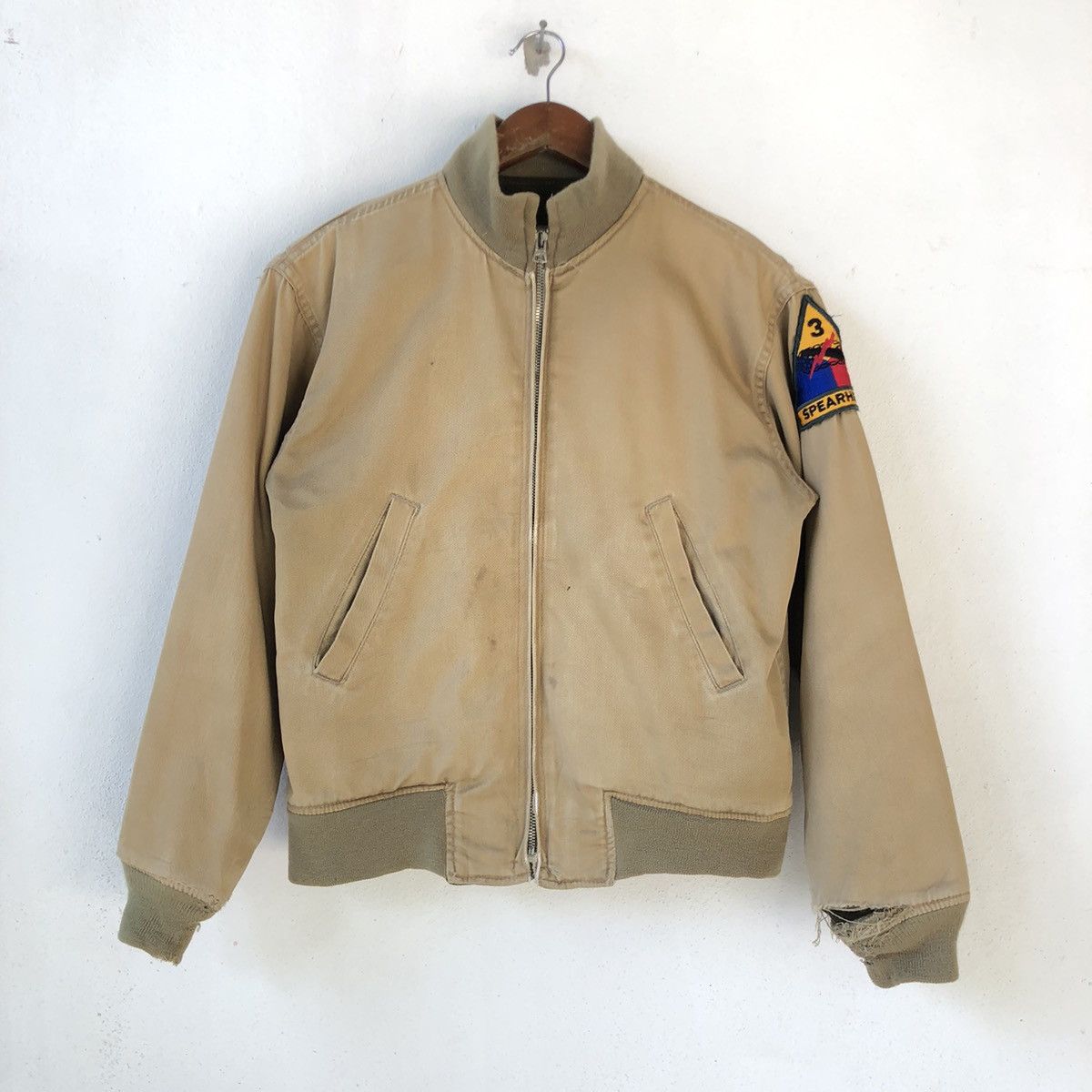 Alpha Industries × Vintage Alpha Industries Vintage Khakis Combat Jacket Size US S / EU 44-46 / 1 - 4 Thumbnail