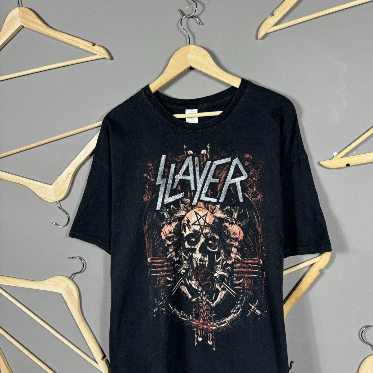 Band Tees Slayer 2018 World Tour Rare T-shirt Size US XXL / EU 58 / 5 - 4 Thumbnail