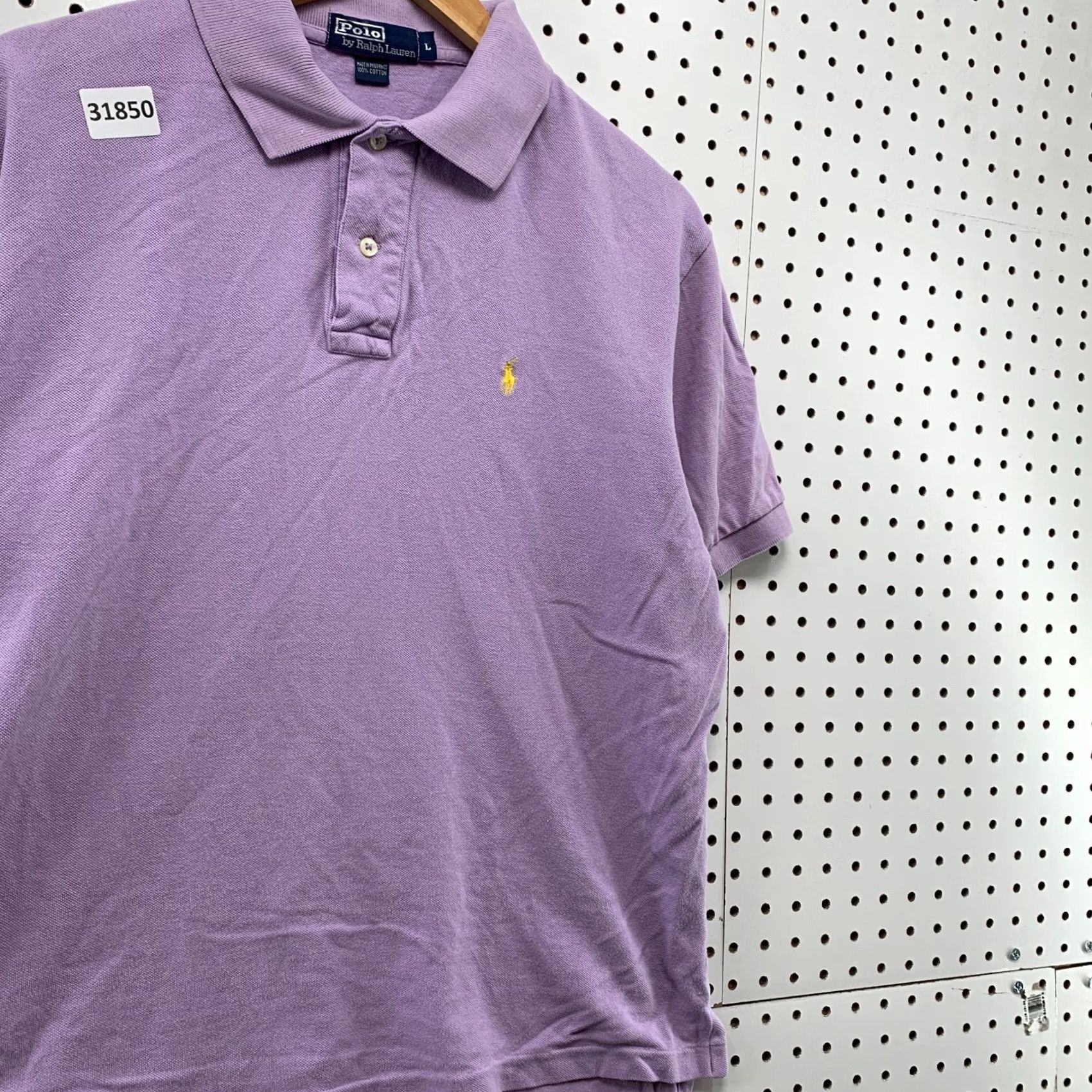 Ralph Lauren Ralph Lauren Polo Shirt Men L Purple Yellow Pony Collared Short Sleeve Size US L / EU 52-54 / 3 - 4 Thumbnail