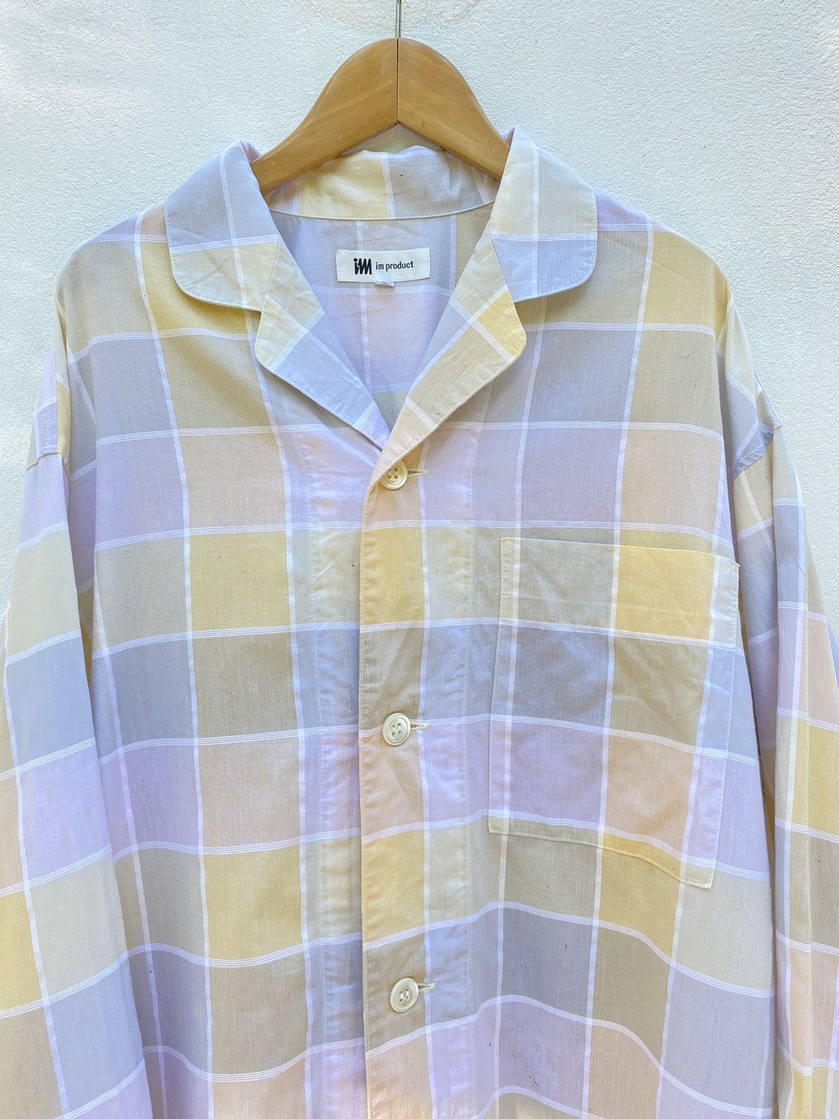 Issey Miyake IM im product Pastel yellow long-sleeved shirt Size US M / EU 48-50 / 2 - 11 Thumbnail