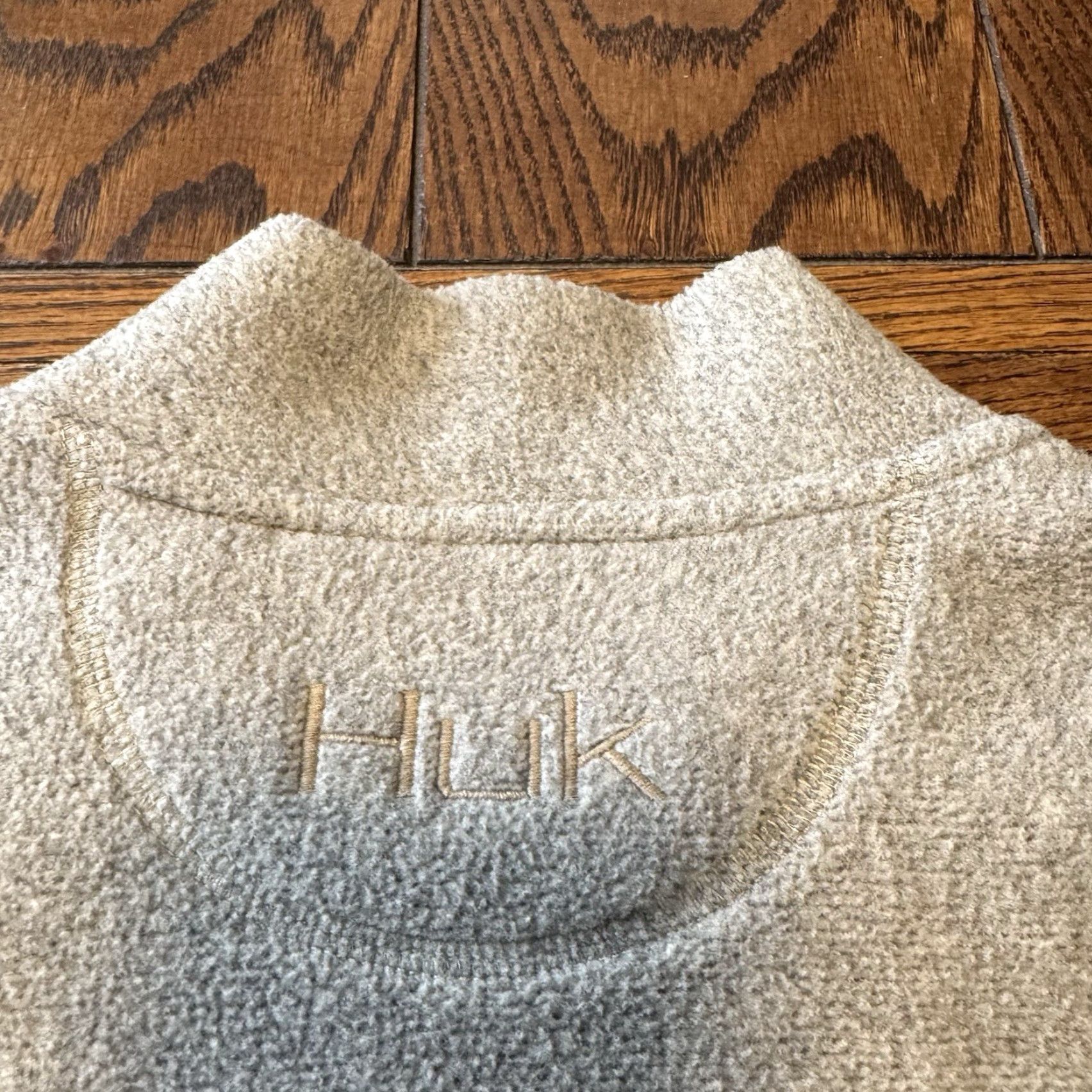 Vintage Huk Jacket Mens XL Full Zip Performance Fleece Beige Pockets Mock Neck Windbreaker Outdoor Fishing Hiking Size US XL / EU 56 / 4 - 7 Thumbnail
