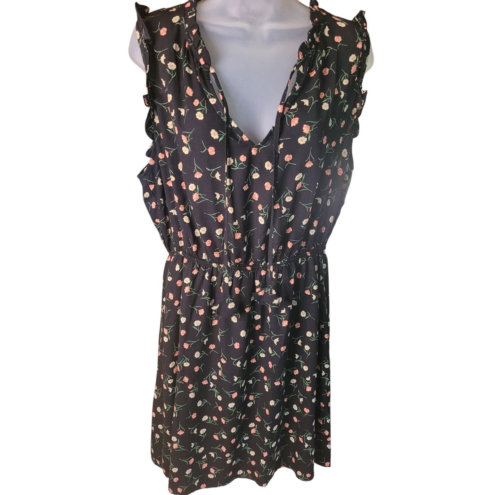 Lucky Brand Lucky Brand Blk Floral Women Dress Lined Sleeveless Sz XL Size XL / US 12-14 / IT 48-50 - 1 Thumbnail