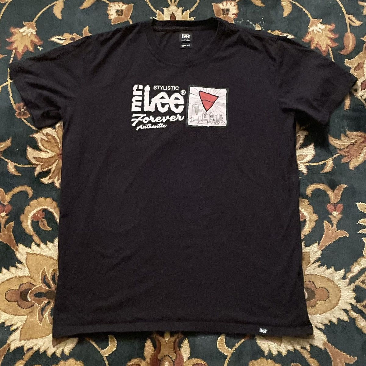Lee Vintage Y2K Mr. Lee Stylistic Forever Black Graphic T-Shirt Size US XL / EU 56 / 4 - 1 Thumbnail