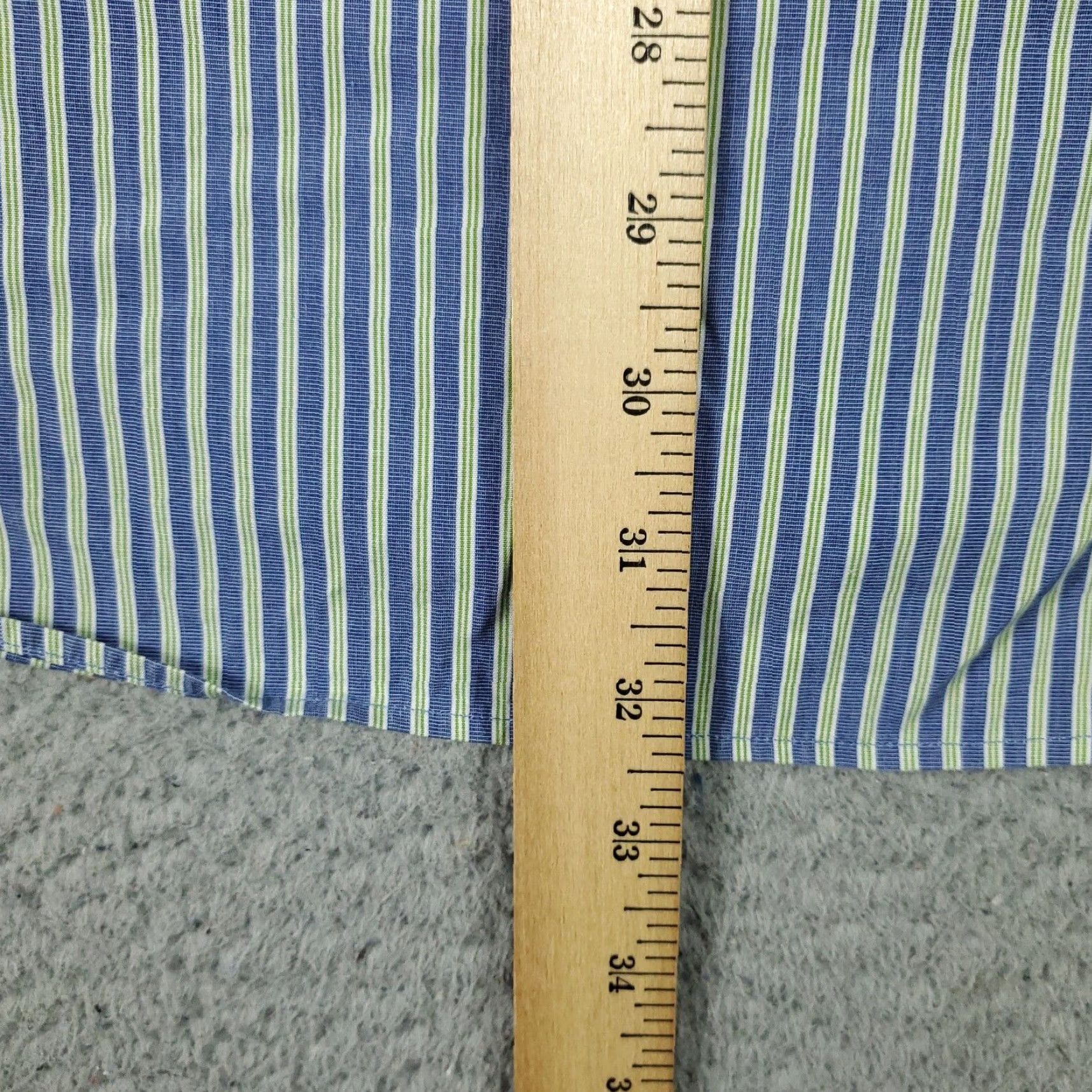 Brooks Brothers VINTAGE? No. Brooks Brothers Shirt Mens 16.5 Blue Green Striped Dress Button Up Long Sleeve Size 42R - 5 Thumbnail