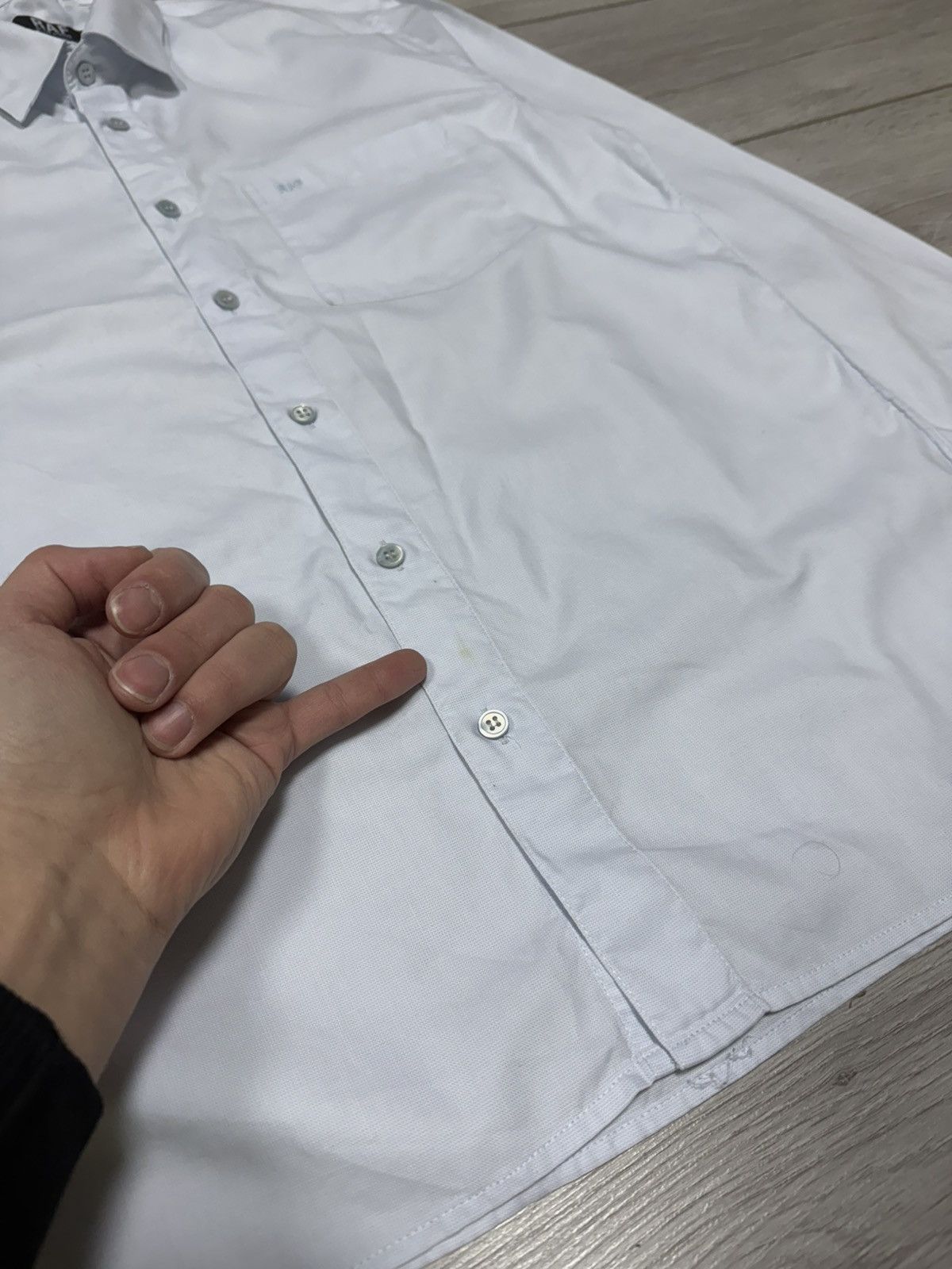 Raf by Raf Simons RAF Simons pocket logo shirt buttons Size US L / EU 52-54 / 3 - 5 Thumbnail