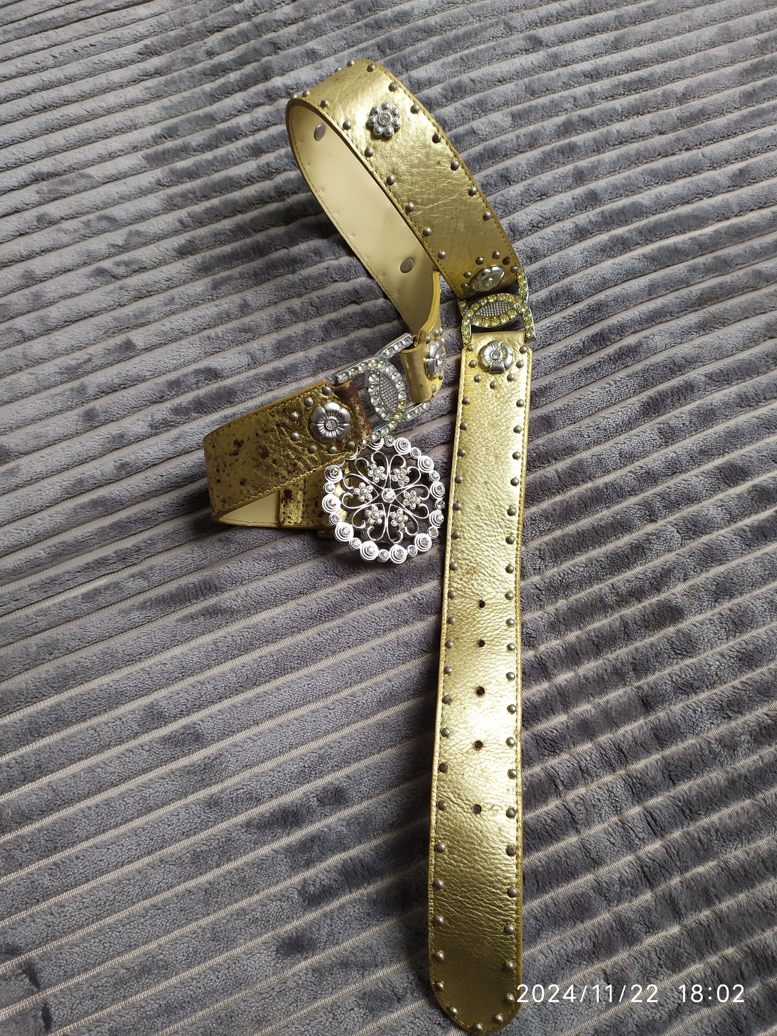 If Six Was Nine × Japanese Brand × Le Grande Bleu (L.G.B.) Japanese crystal Gold belt Size ONE SIZE - 1 Thumbnail