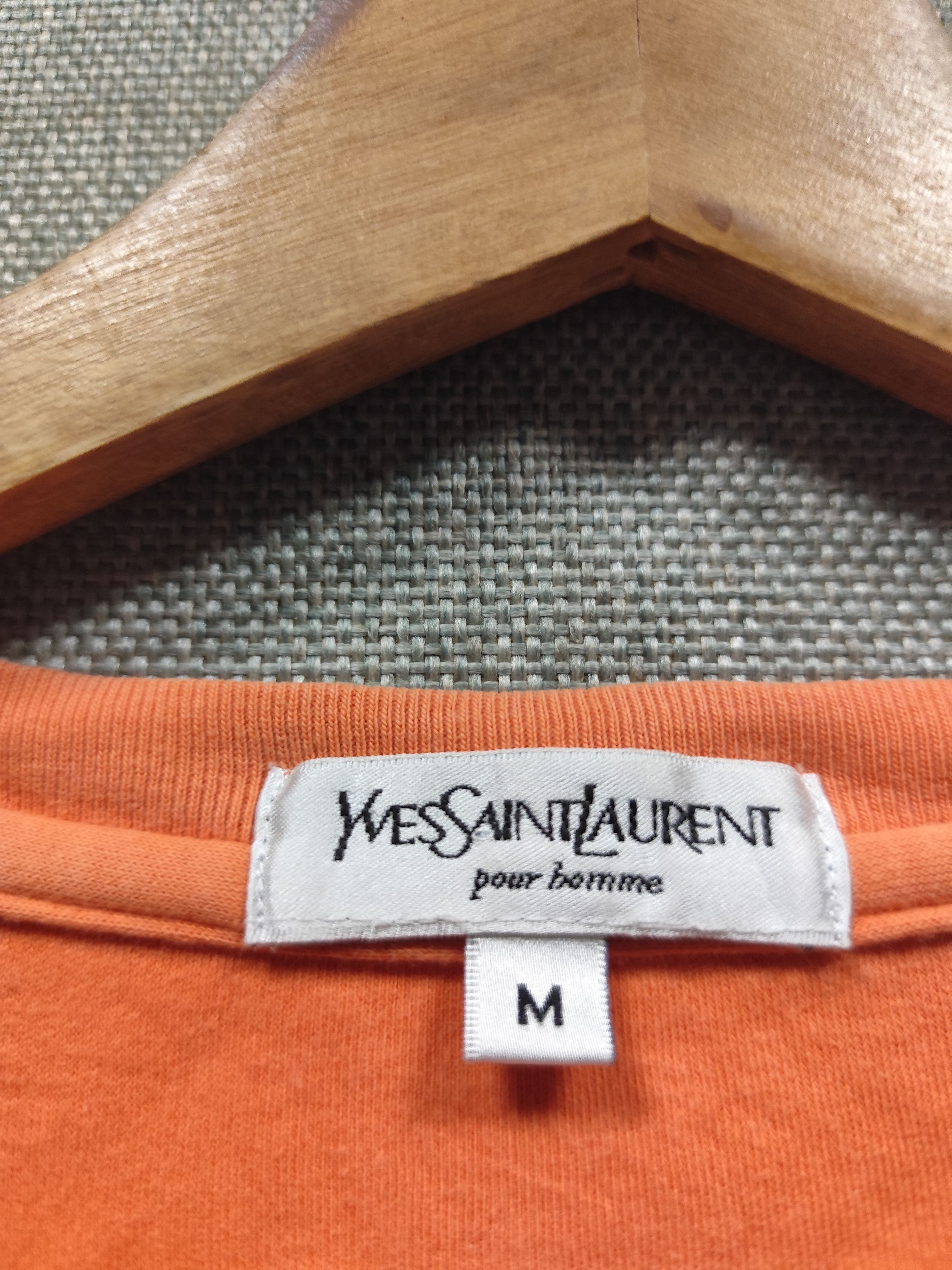 Yves Saint Laurent t shirt ysl pour homme logo embroidery Size US M / EU 48-50 / 2 - 5 Thumbnail