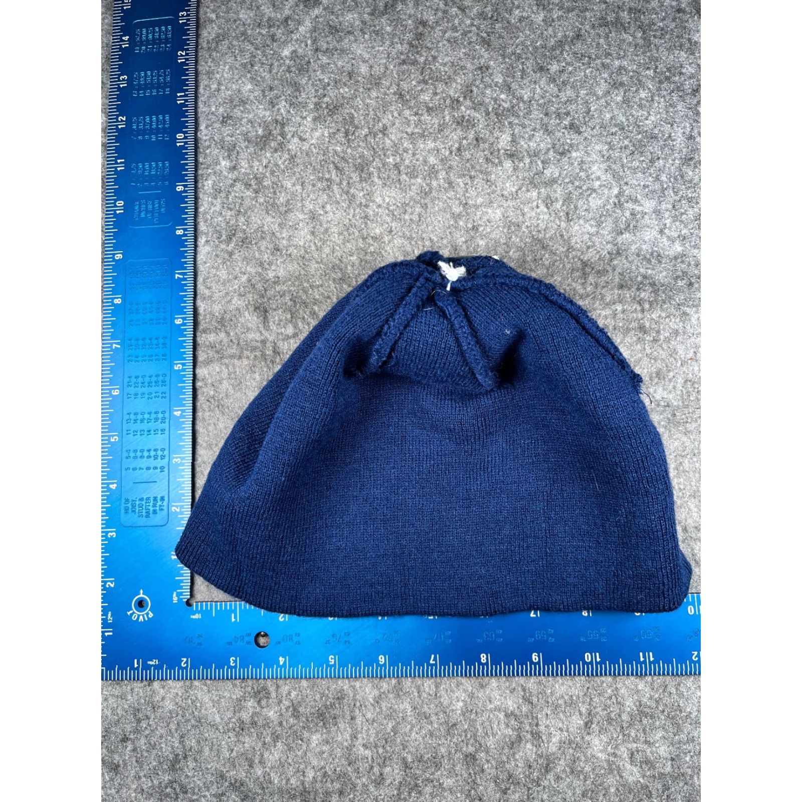 Vintage Doctor Who Hat Adult One Size Blue Pom Acrylic Size ONE SIZE - 5 Thumbnail