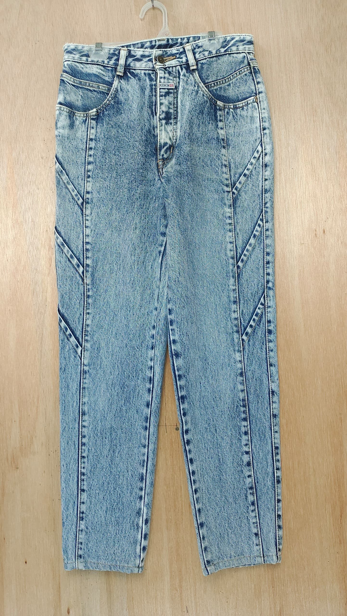 Edwin × If Six Was Nine × Isabel Marant VINTAGE EDWIN BLUE ACID WASH HIGH WAIST MOM JEANS Size 28" / US 6 / IT 42 - 1 Thumbnail