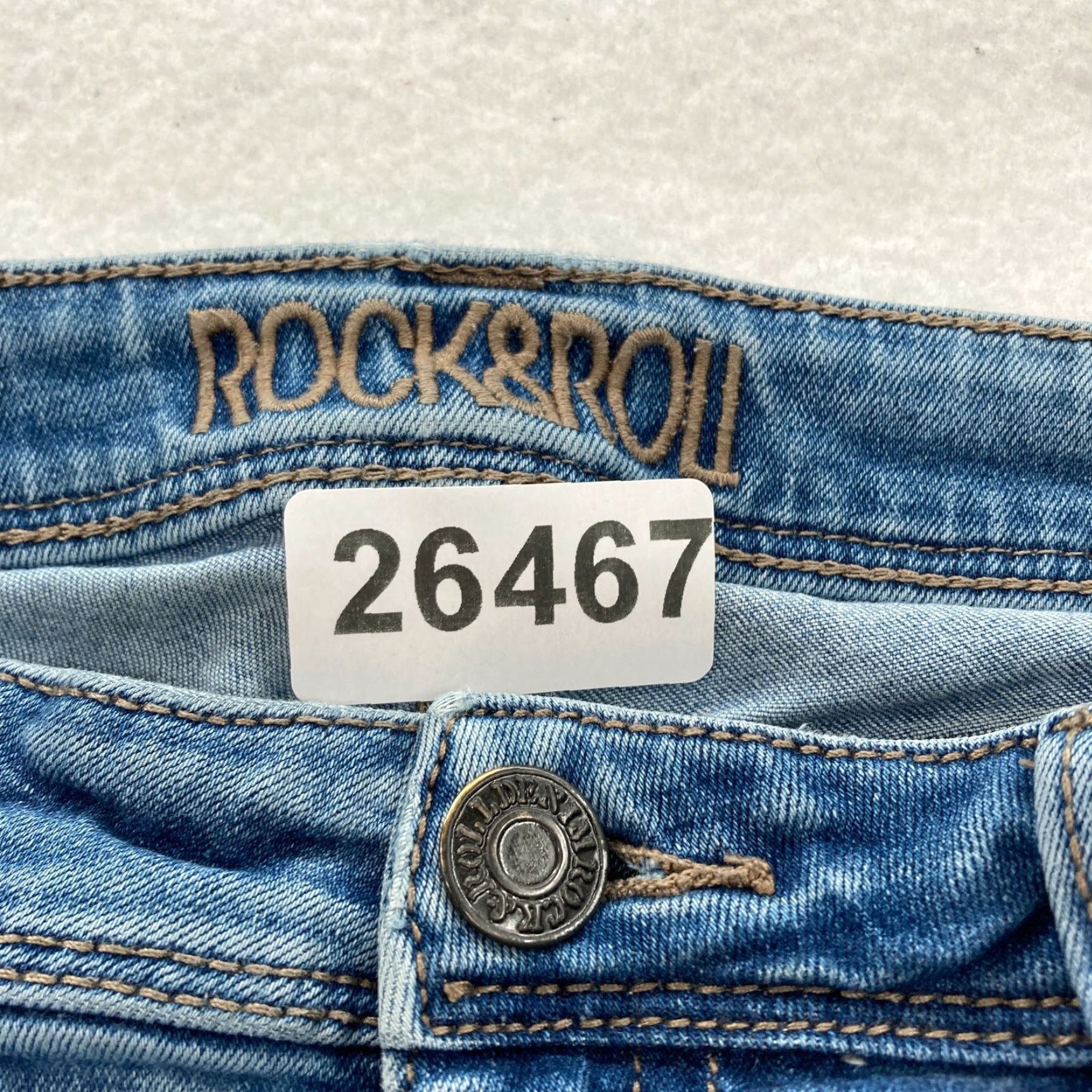 Denime Rock & Roll Cowgirl Jeans Women's 26x34 Bootcut Blue Stretch Denim Western Y2K Size 26" / US 2 / IT 38 - 6 Thumbnail