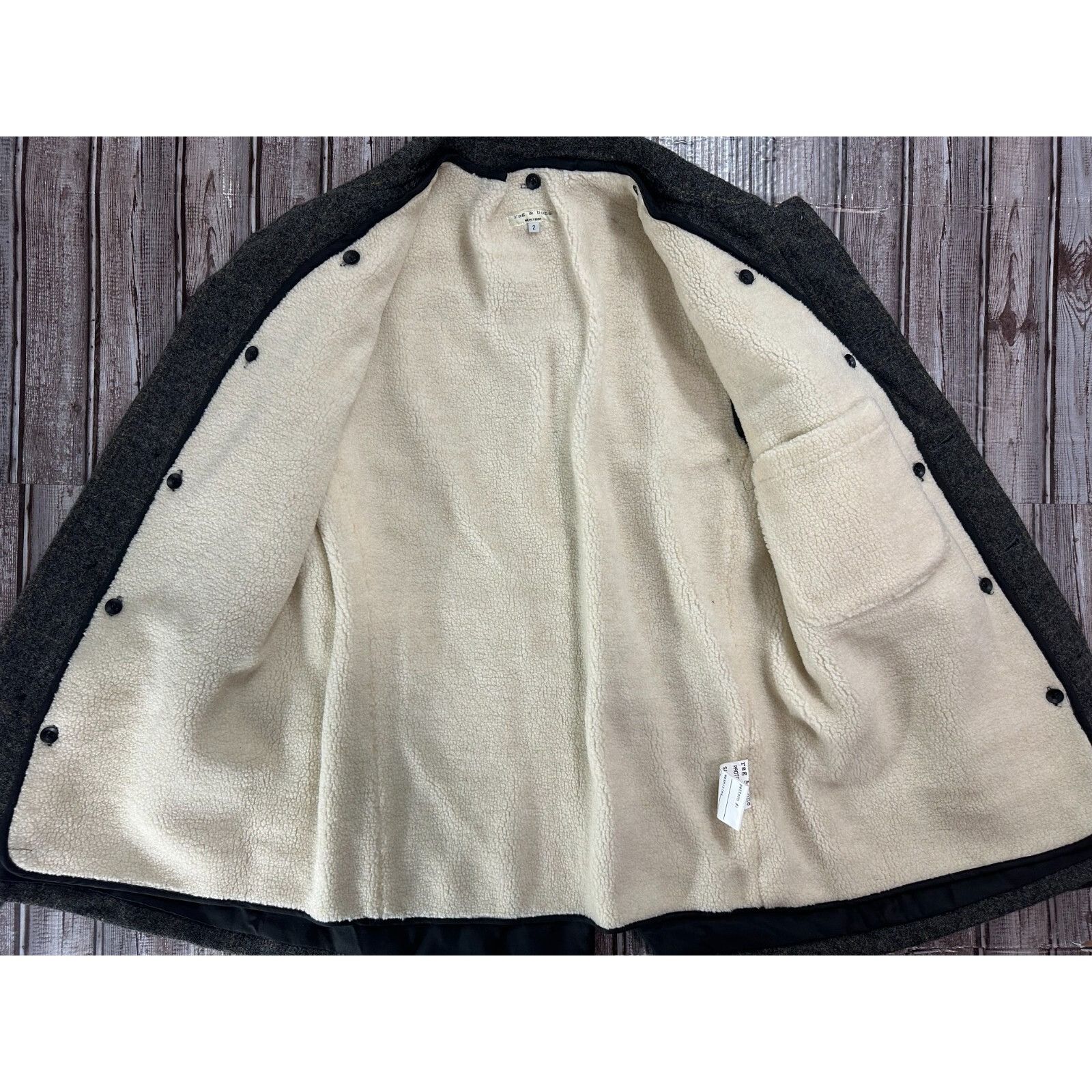 Rag & Bone Rag & Bone Wool removable sherpa chore Jacket coat size 2 pl Size XS / US 0-2 / IT 36-38 - 2 Thumbnail