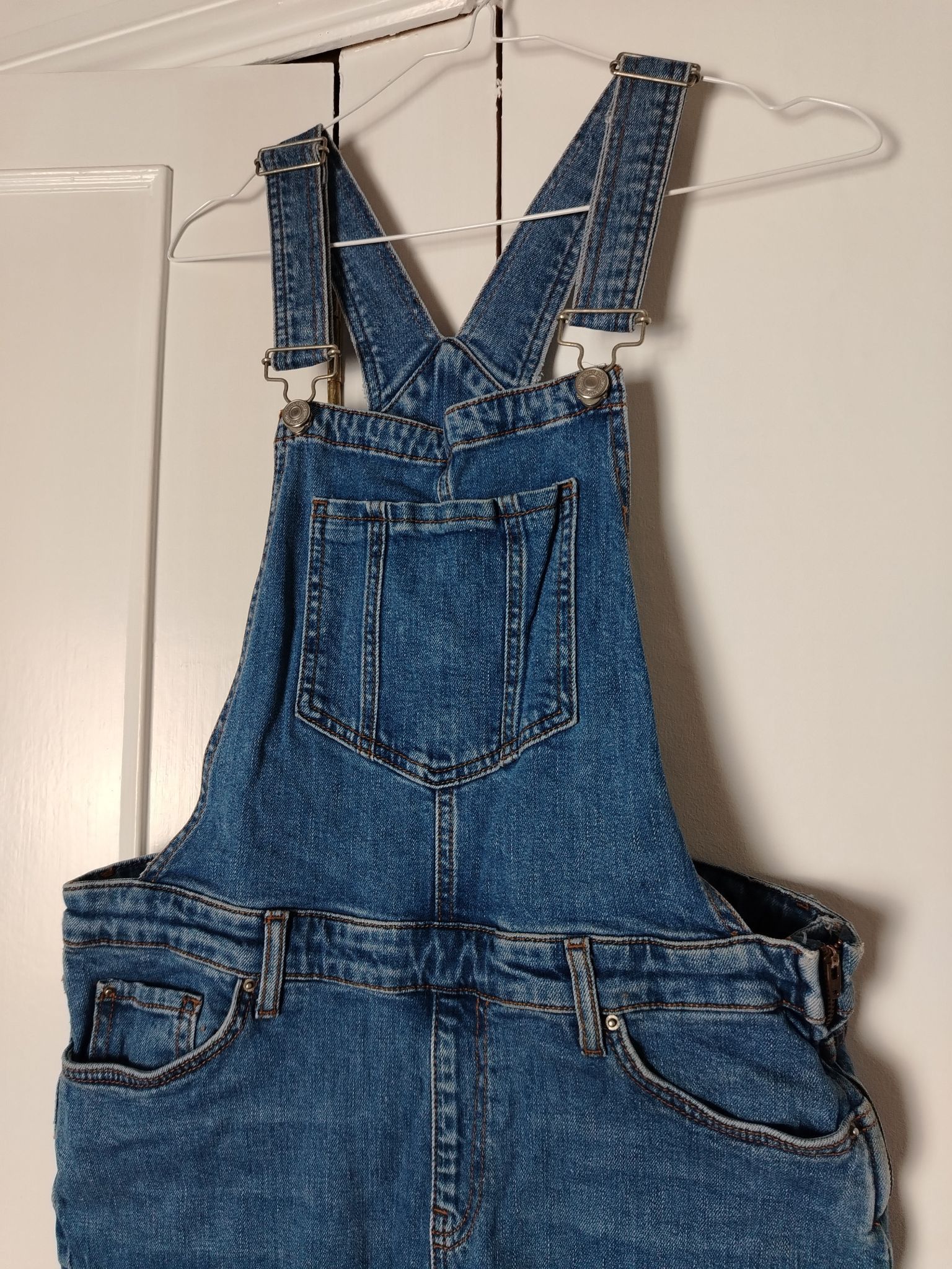 New Look Pre-Loved Denim Dungarees Womens UK 12 Blue High Bib Leg Size XL / US 12-14 / IT 48-50 - 5 Thumbnail