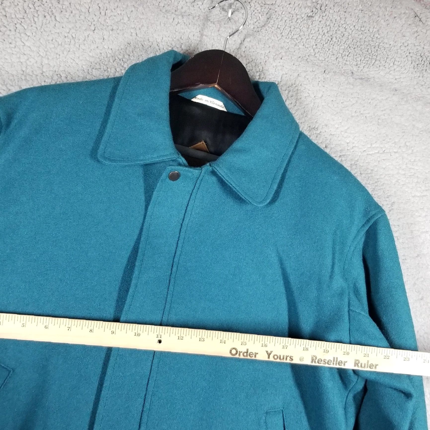 Eddie Bauer VINTAGE Eddie Bauer Jacket Mens M Teal Wool Blend Bomber 1990s Casual Mens Size US M / EU 48-50 / 2 - 6 Thumbnail