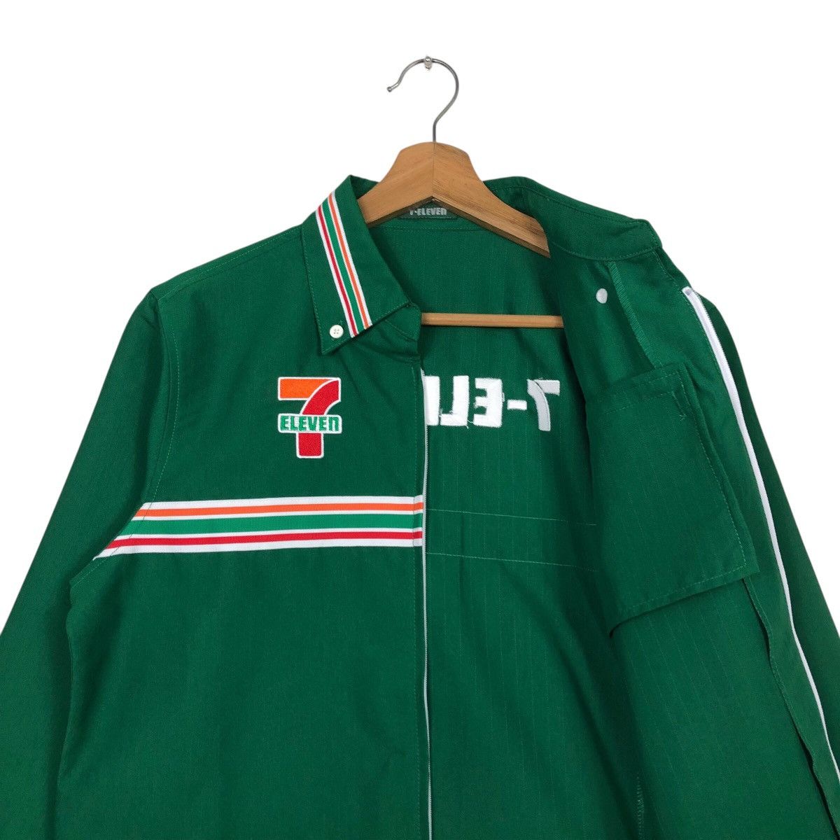 Japanese Brand 📌Vintage Worker Zipper Light Jacket 7-Eleven Japan Big Logo Size US M / EU 48-50 / 2 - 13 Thumbnail