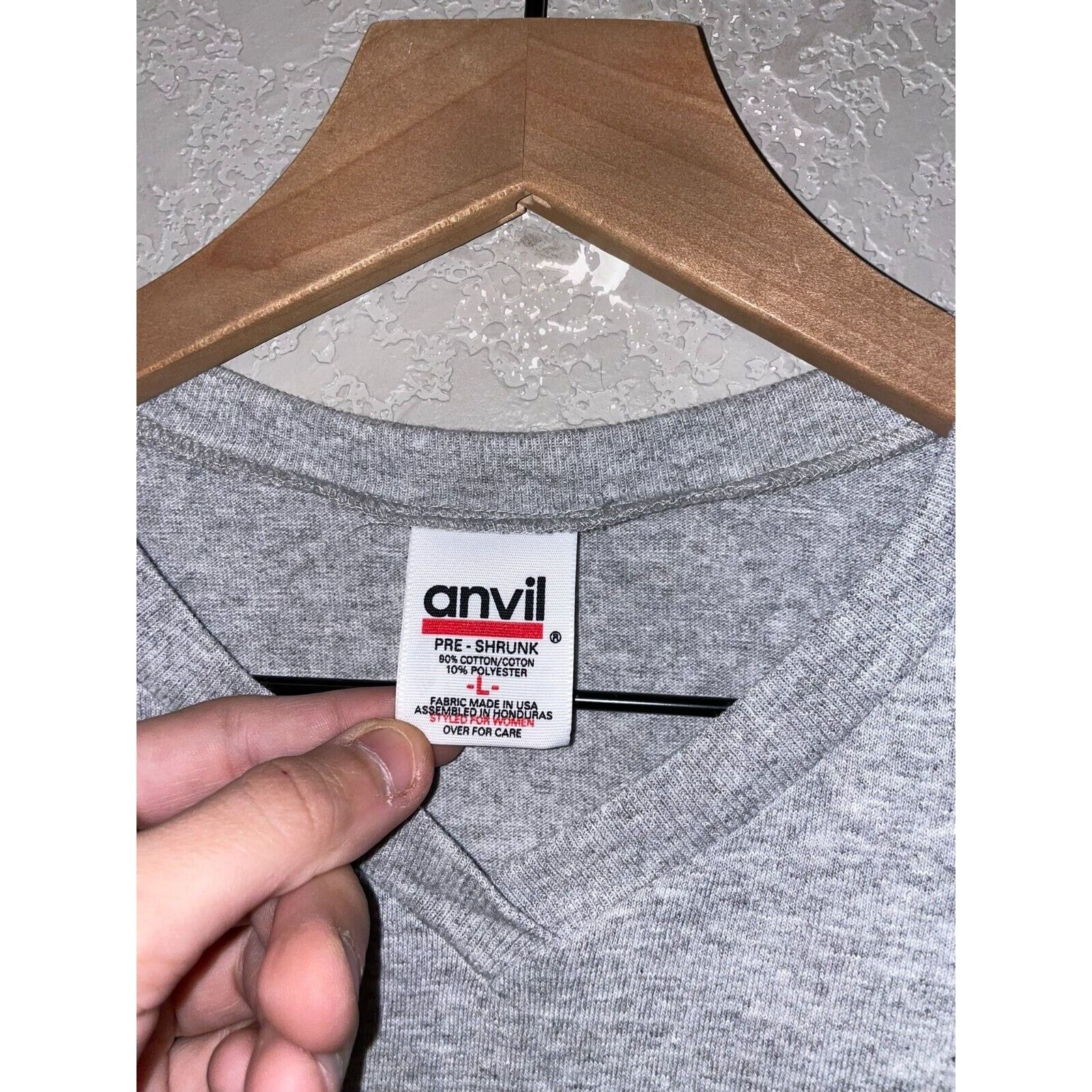 Anvil Womens Vintage Pennsylvania Shirt Gray Tee Top 90s Large Size L / US 10 / IT 46 - 6 Thumbnail