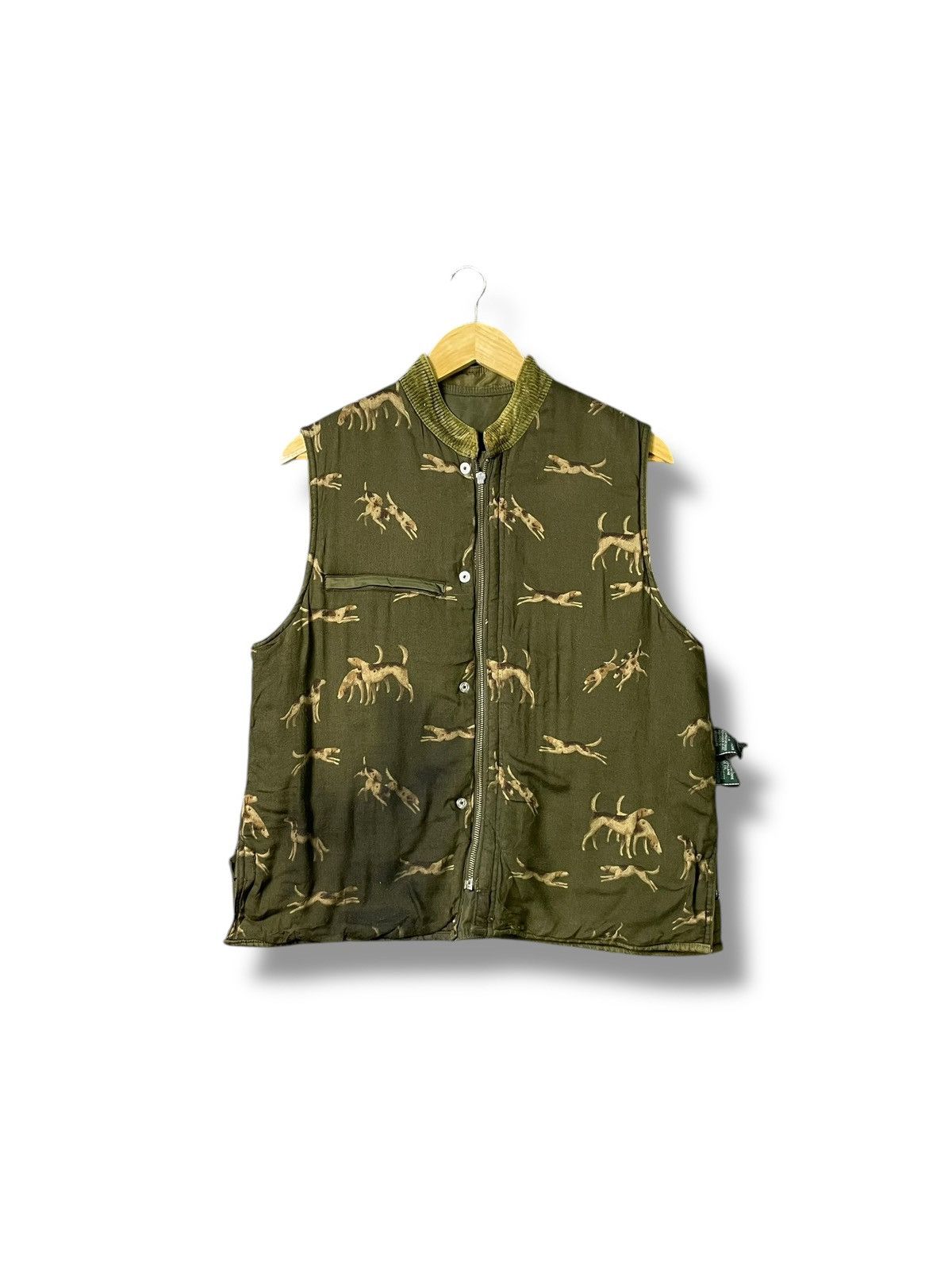 Vintage x Ralph Lauren Two Sided Vest Dog Pattern (31)