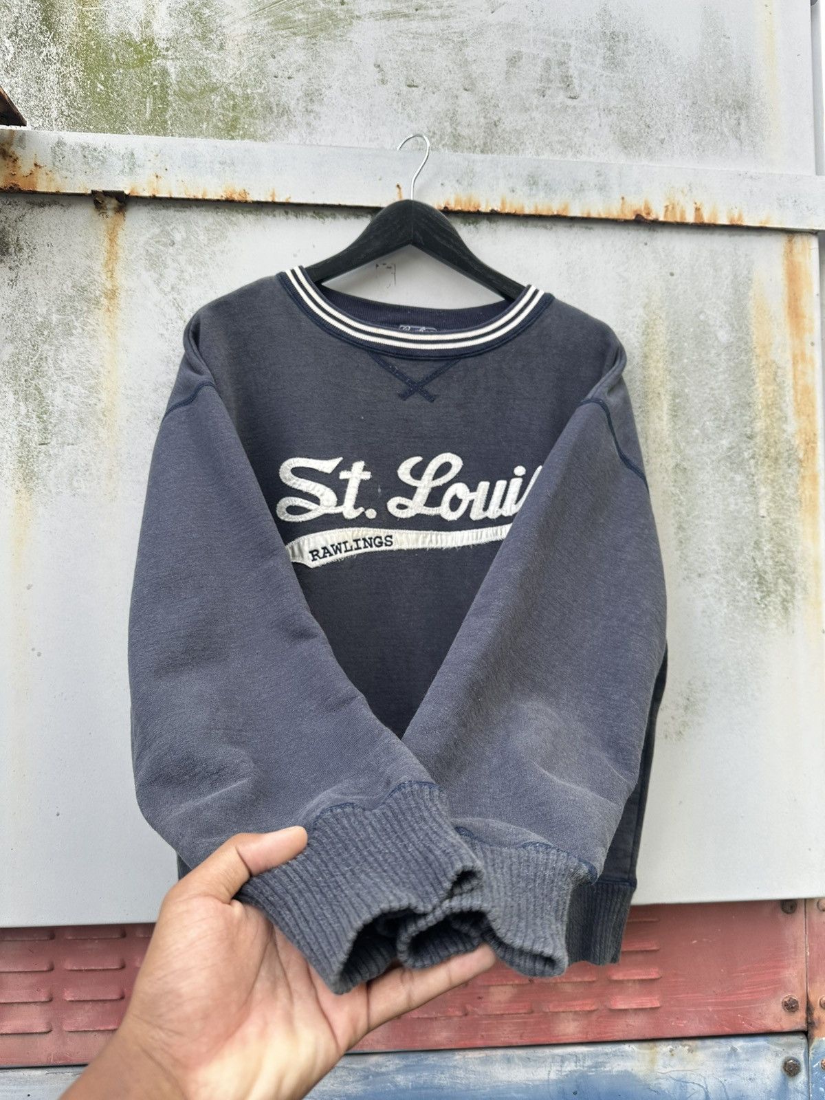 Vintage 👹THRASHED St.Louis Rawlings ERD Crewneck Size US M / EU 48-50 / 2 - 5 Thumbnail