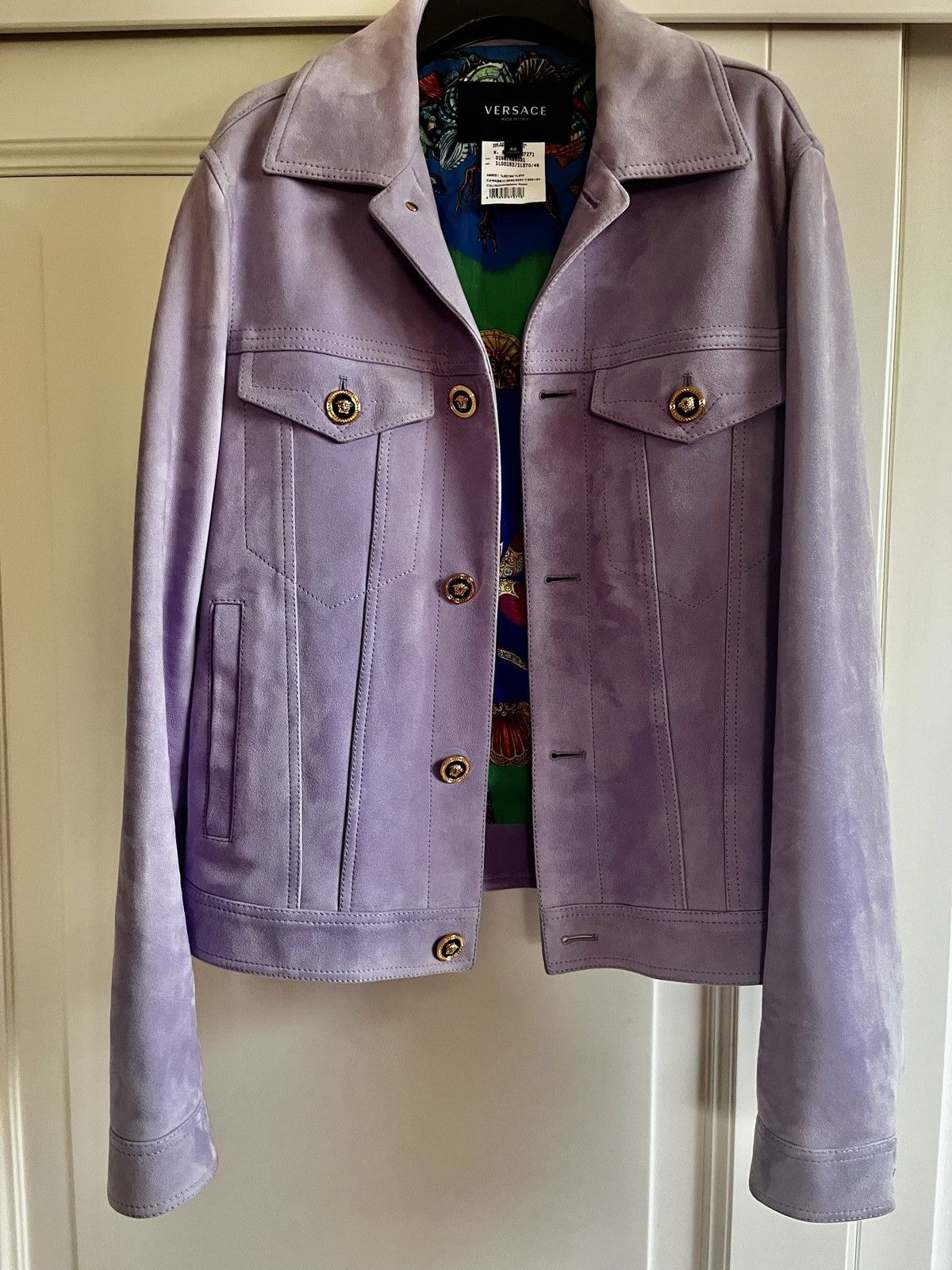 Versace Tresor de la Mer suede jacket