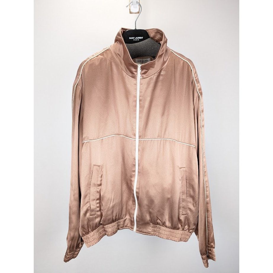 Saint Laurent Paris o1rshd1 Satin De Soie Jacket in Peau Size US L / EU 52-54 / 3 - 1 Thumbnail