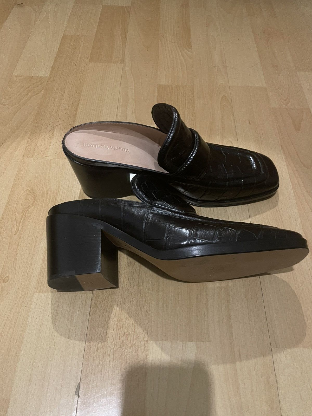 Bottega Veneta Bottega Veneta Croc Mules Size US 11 / IT 41 - 3 Thumbnail